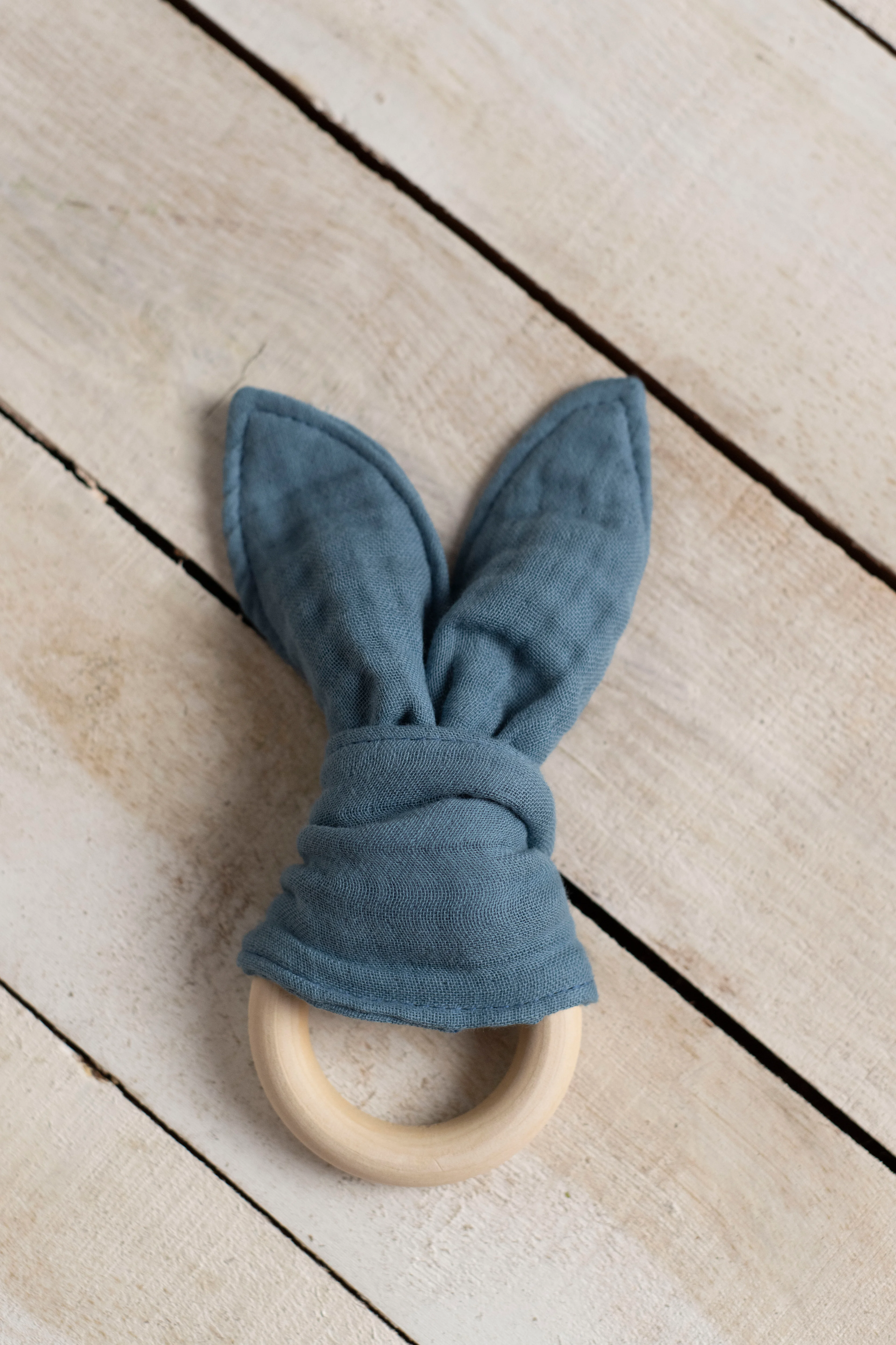 4 Kat Müslin Diş Kaşıma Aksesuarı - Mavi