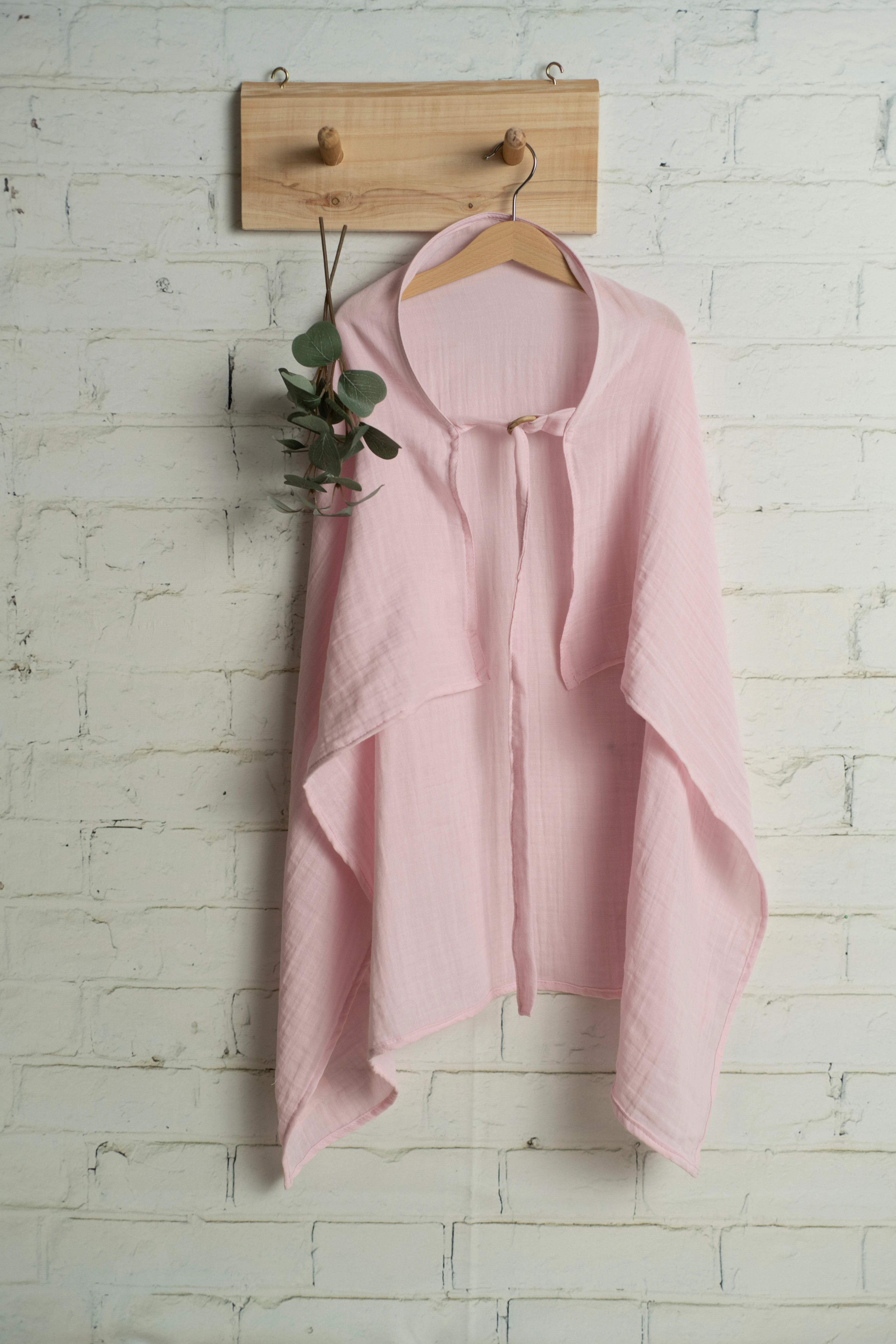 2 Kat Müslin Puset Emzirme Örtüsü 2in1 - Pudra