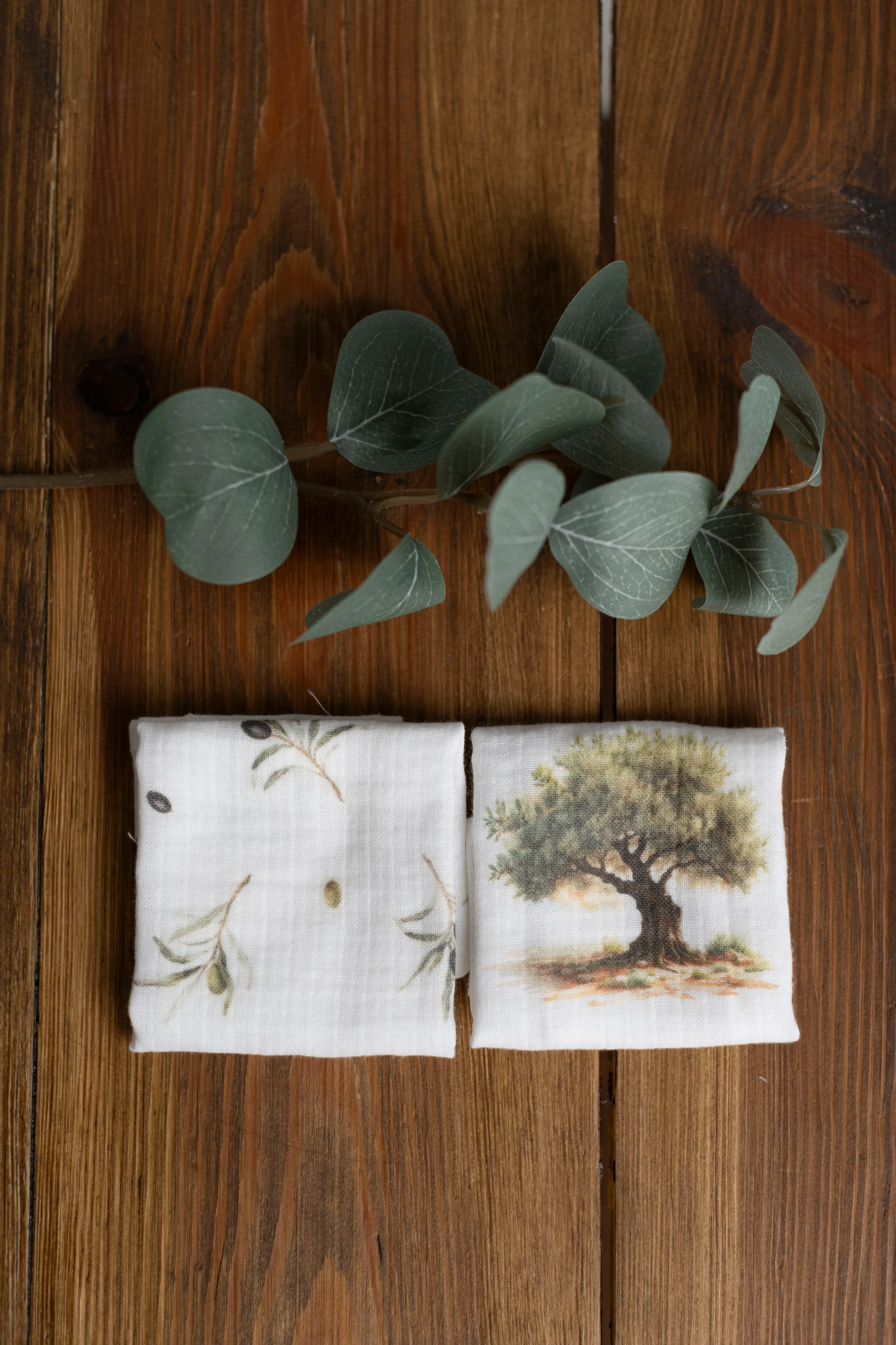 2 Kat Müslin Desenli Ağız Mendili