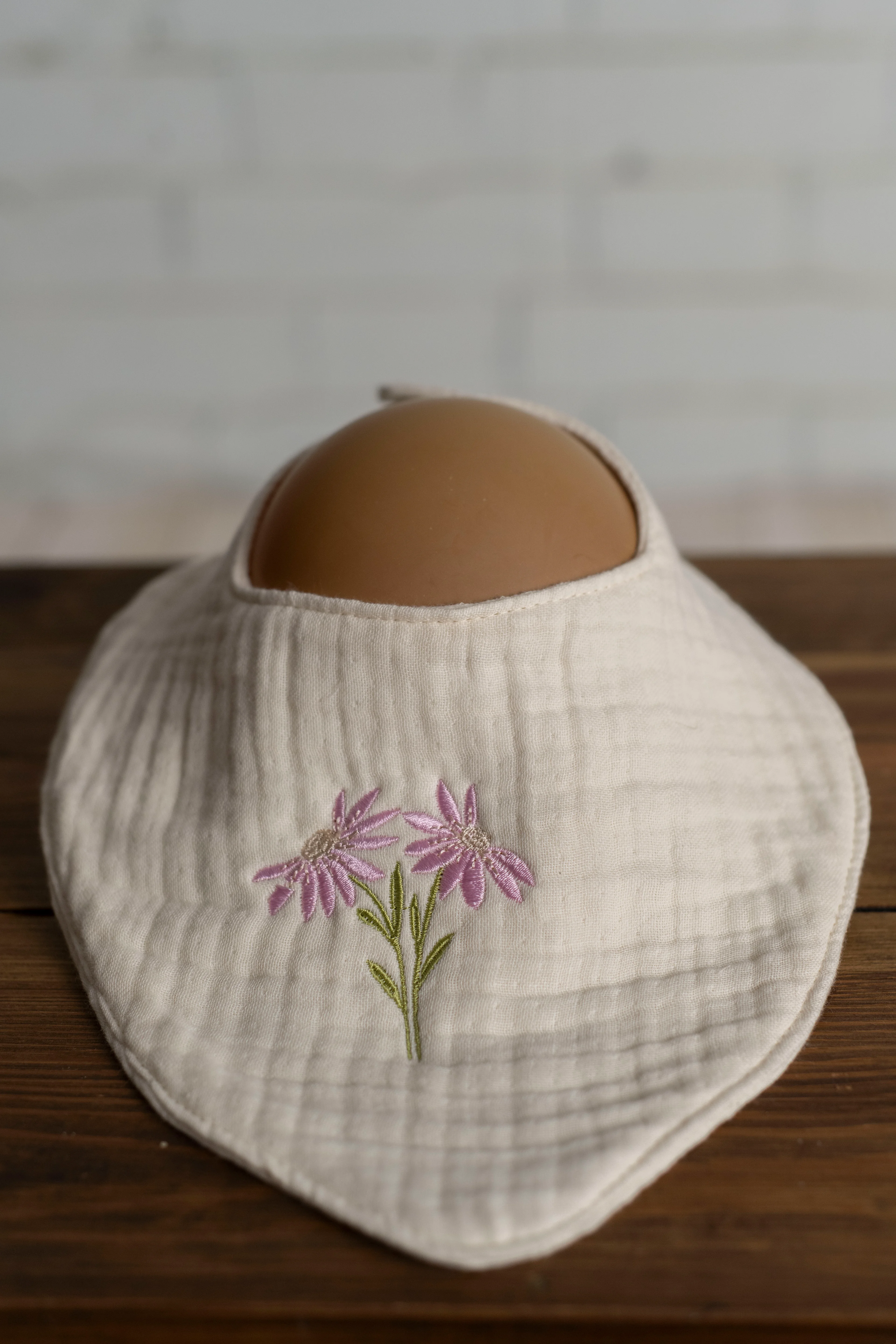 Krem - Pembe Çiçek