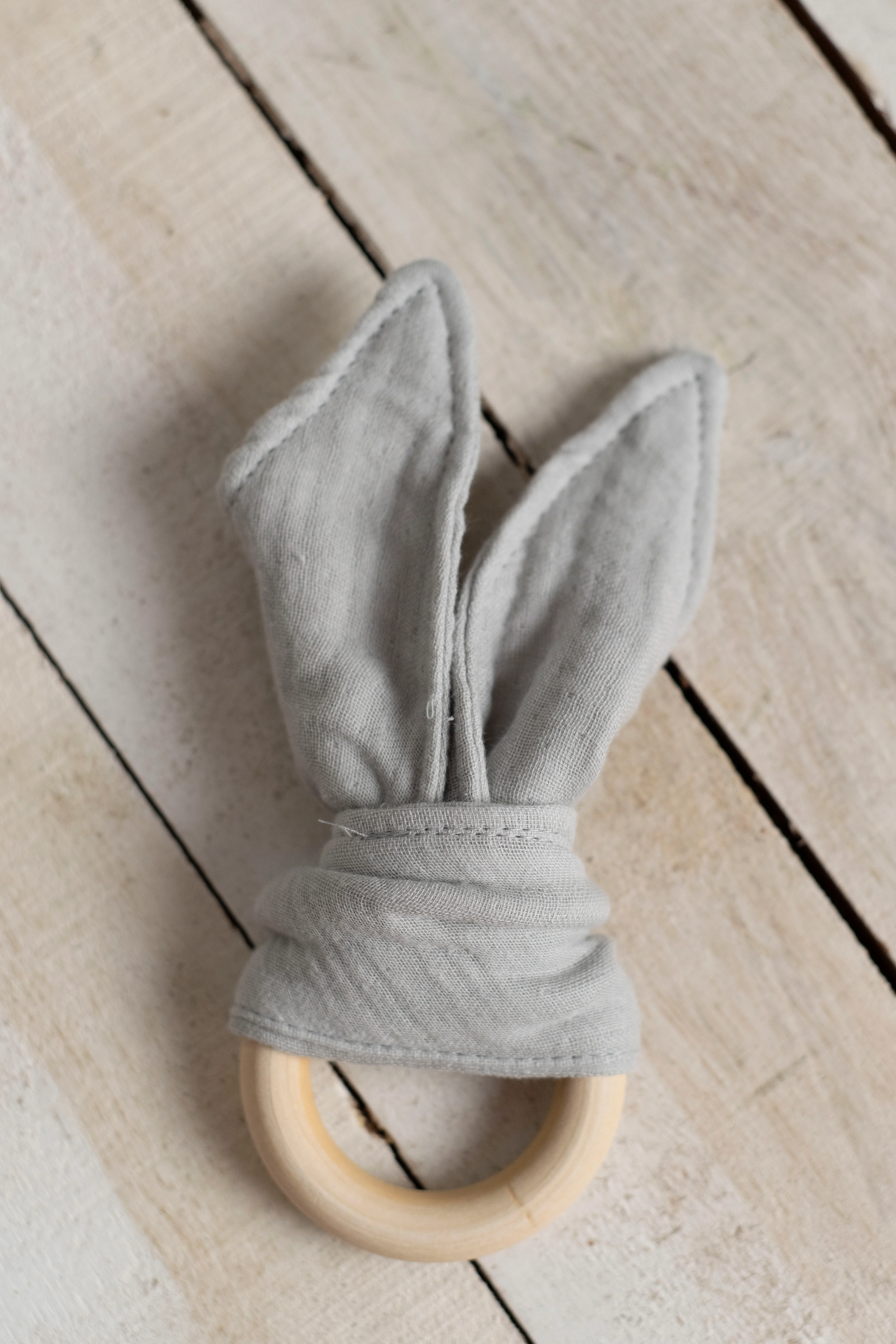 4 Kat Müslin Diş Kaşıma Aksesuarı - Gri