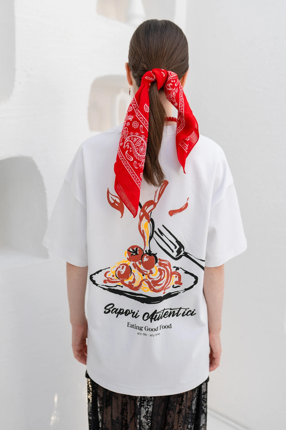 Sapori Autentici Grafikli Oversize T-shirt