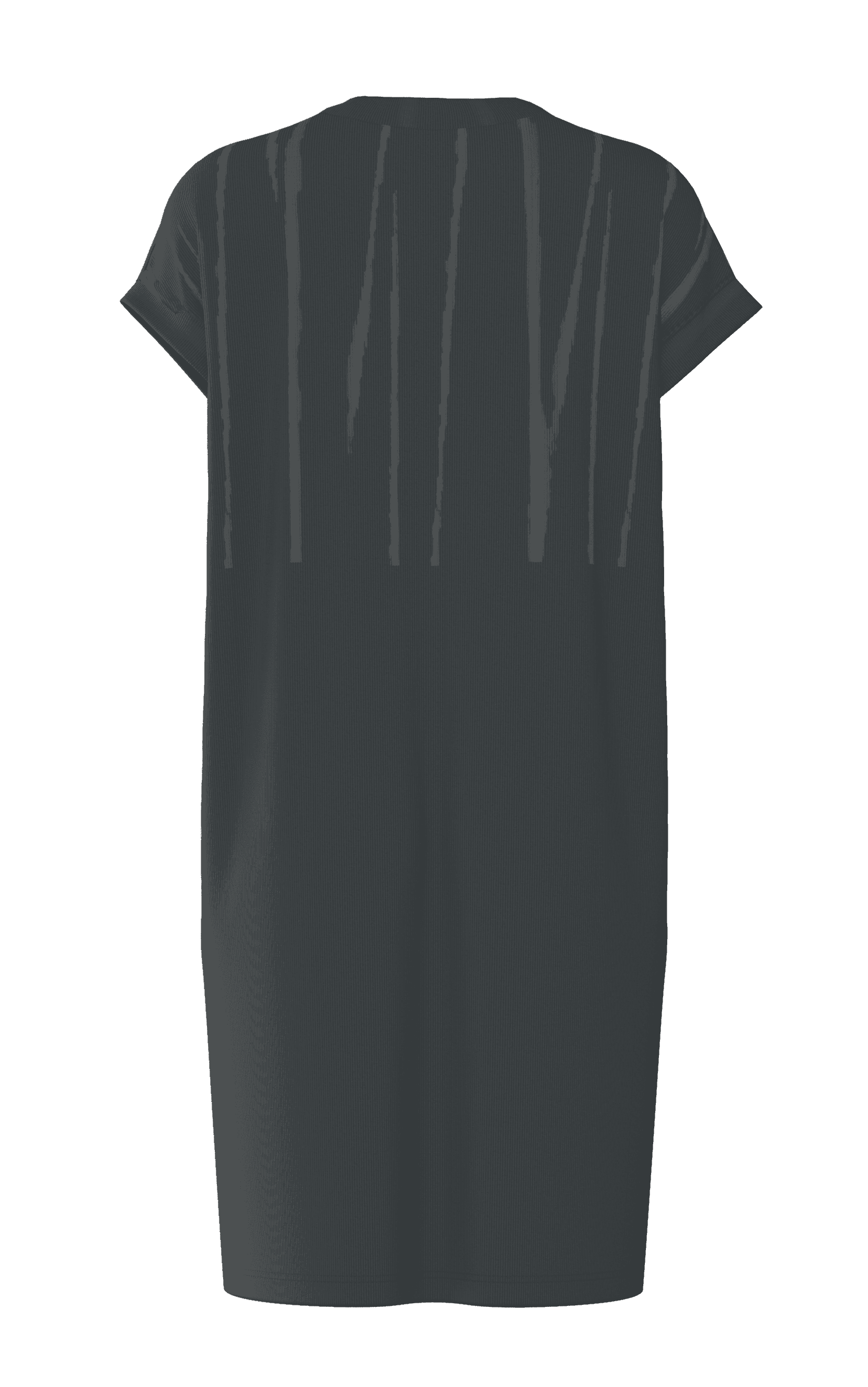 Ağartma Efektli T-shirt Elbise