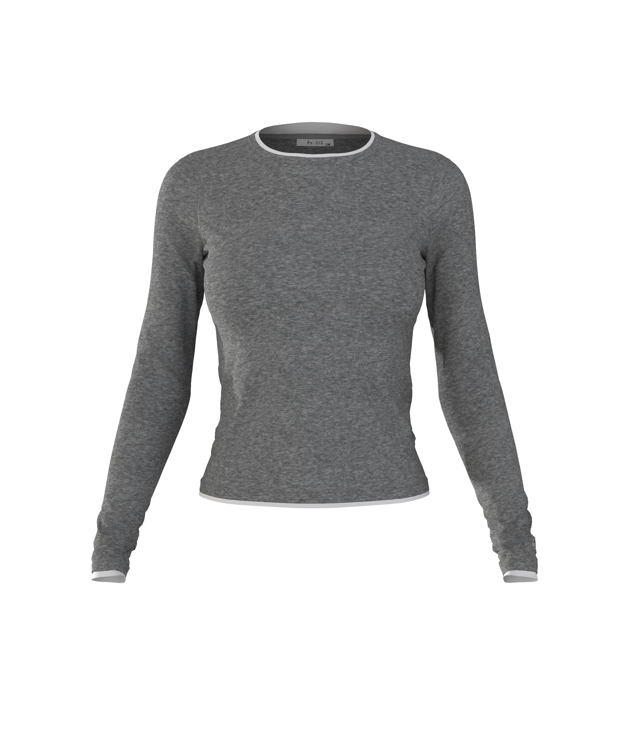 KONTRAST BİYELİ UZUN KOLLU T-SHIRT