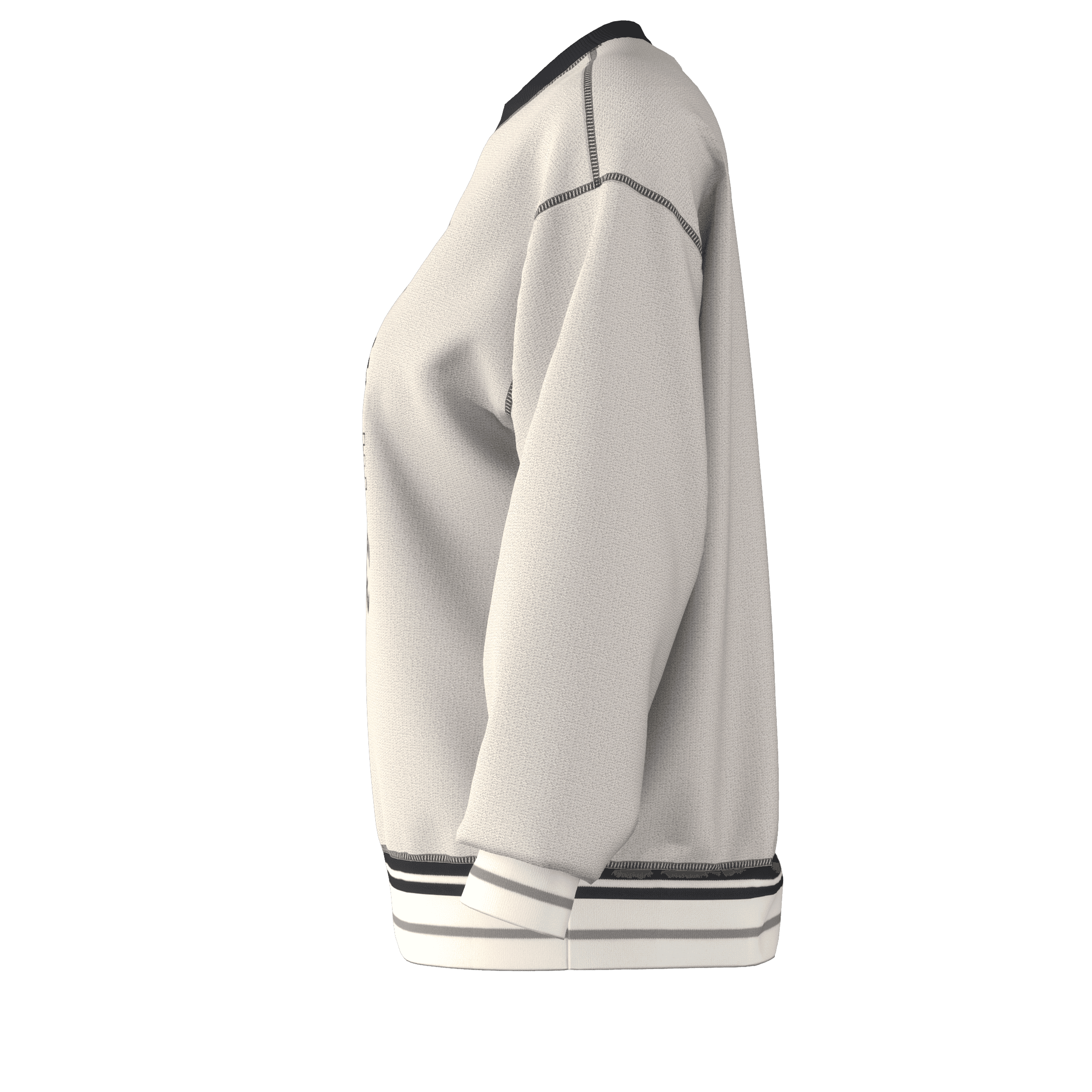 Baskı Ve Triko Detaylı Sweatshirt