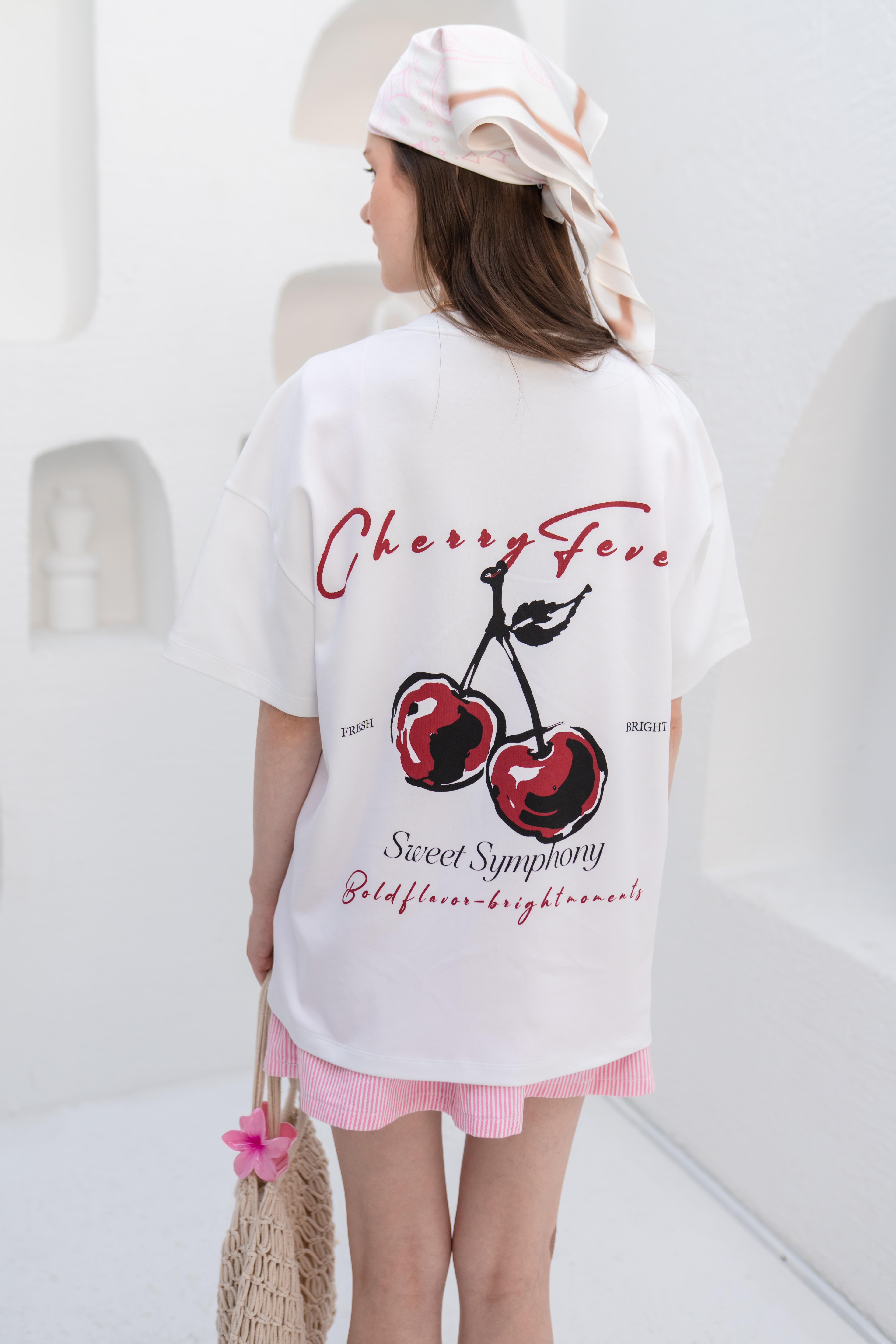 Cherry Forever Grafikli Oversize T-shirt