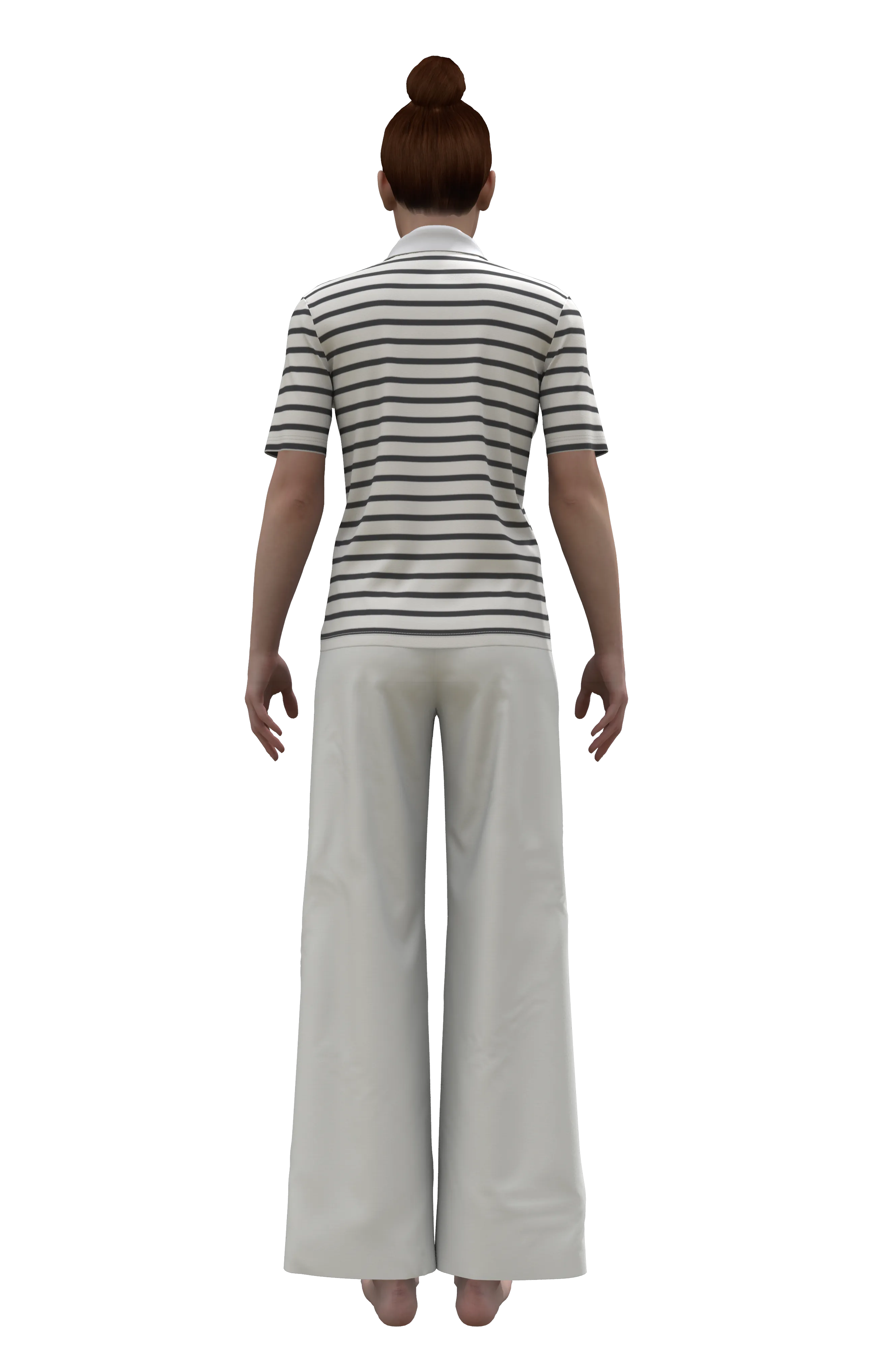 Polo Yaka Çizgili T-shirt