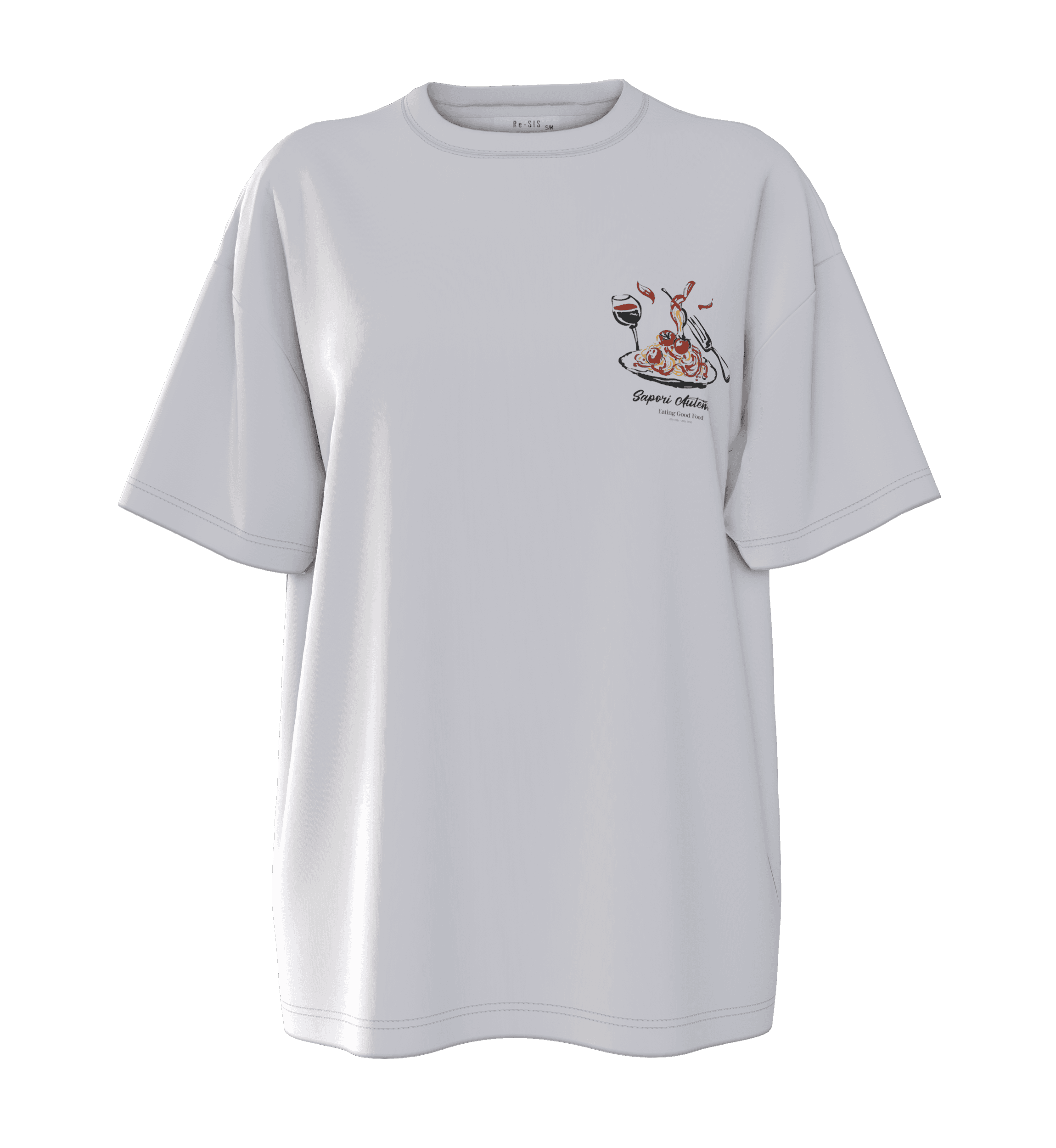 Sapori Autentici Grafikli Oversize T-shirt