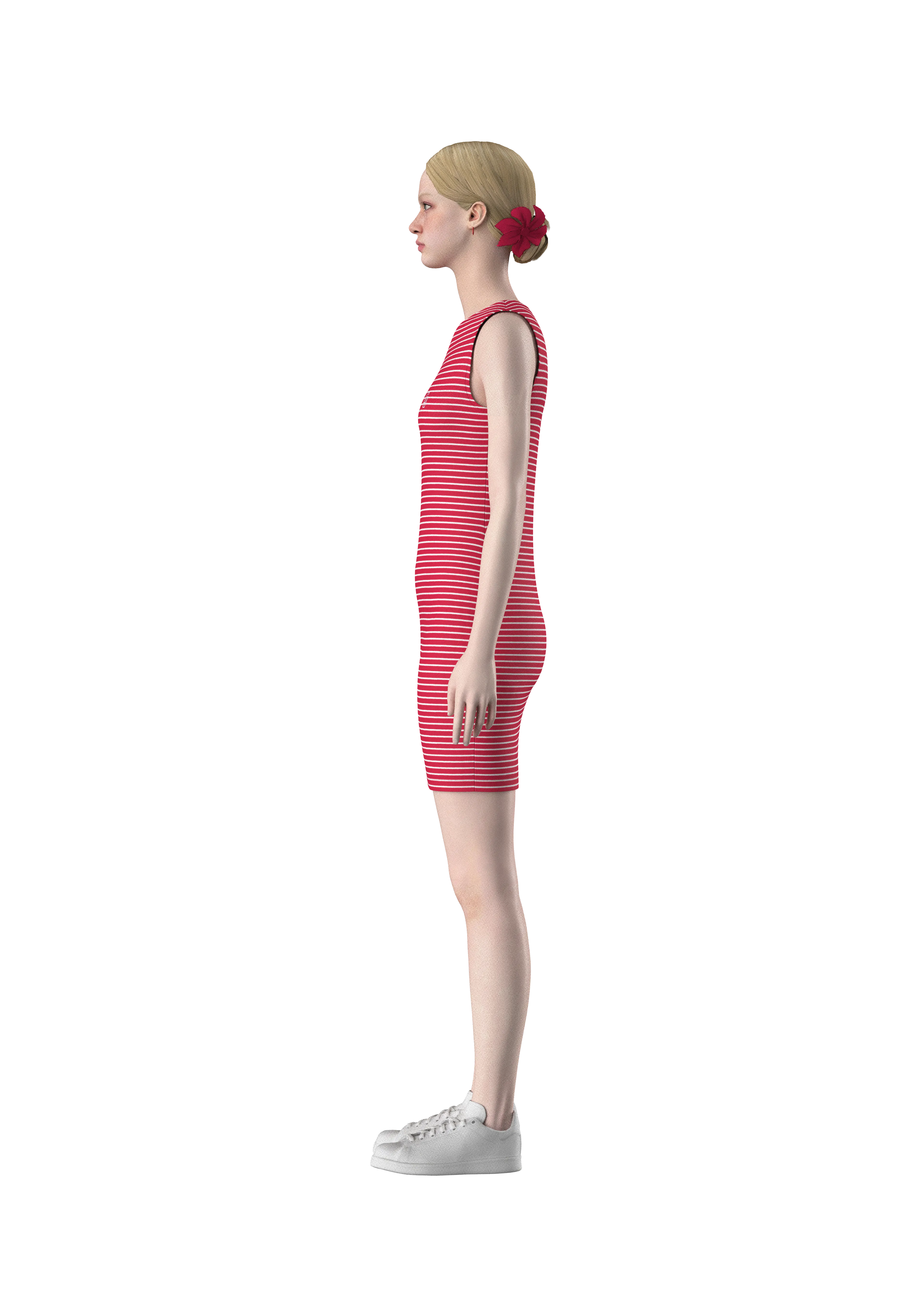 Çizgili Mini Elbise