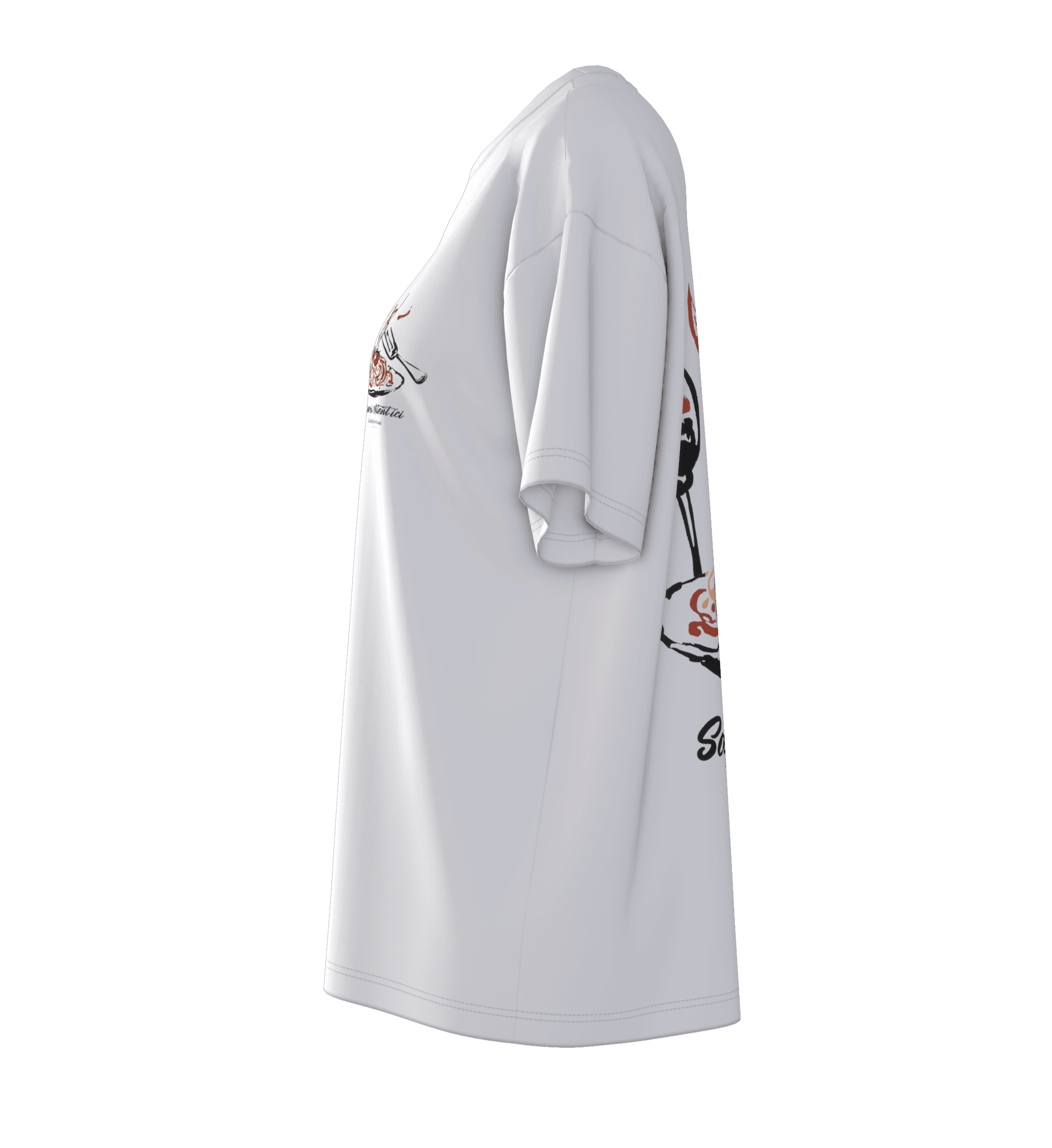 Sapori Autentici Grafikli Oversize T-shirt