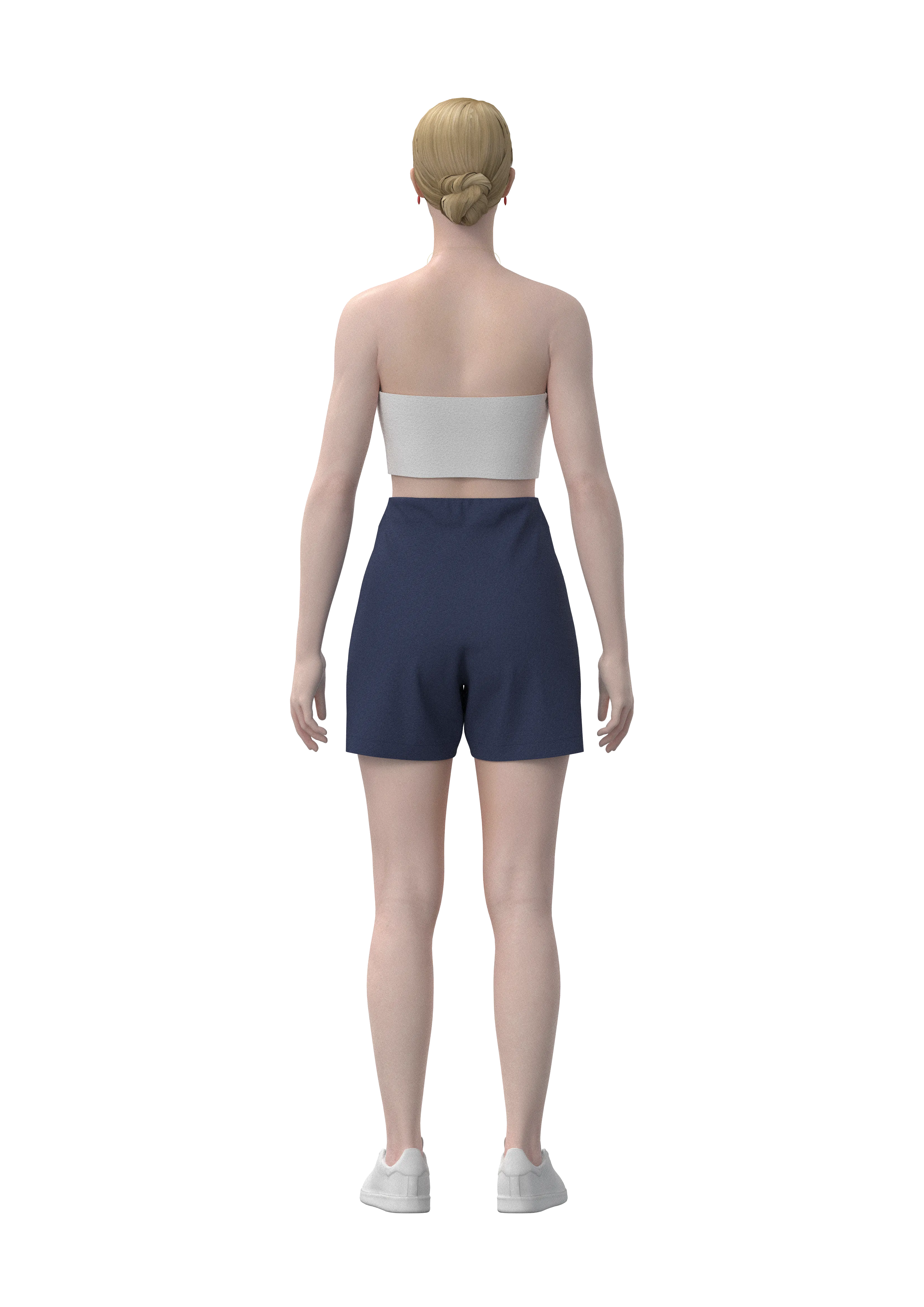 Relaxed Fit Dokuma İndigo Şort