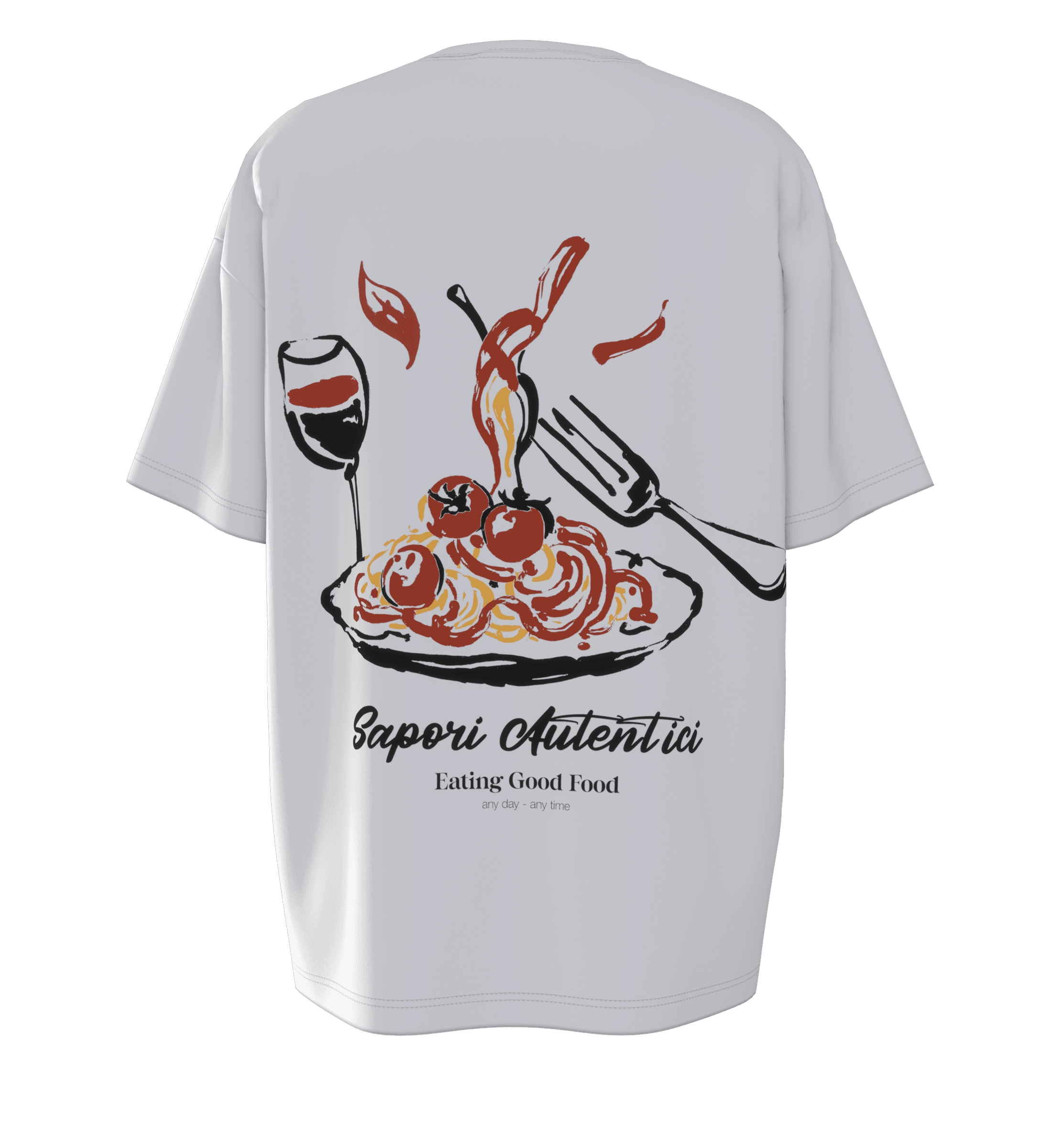 Sapori Autentici Grafikli Oversize T-shirt