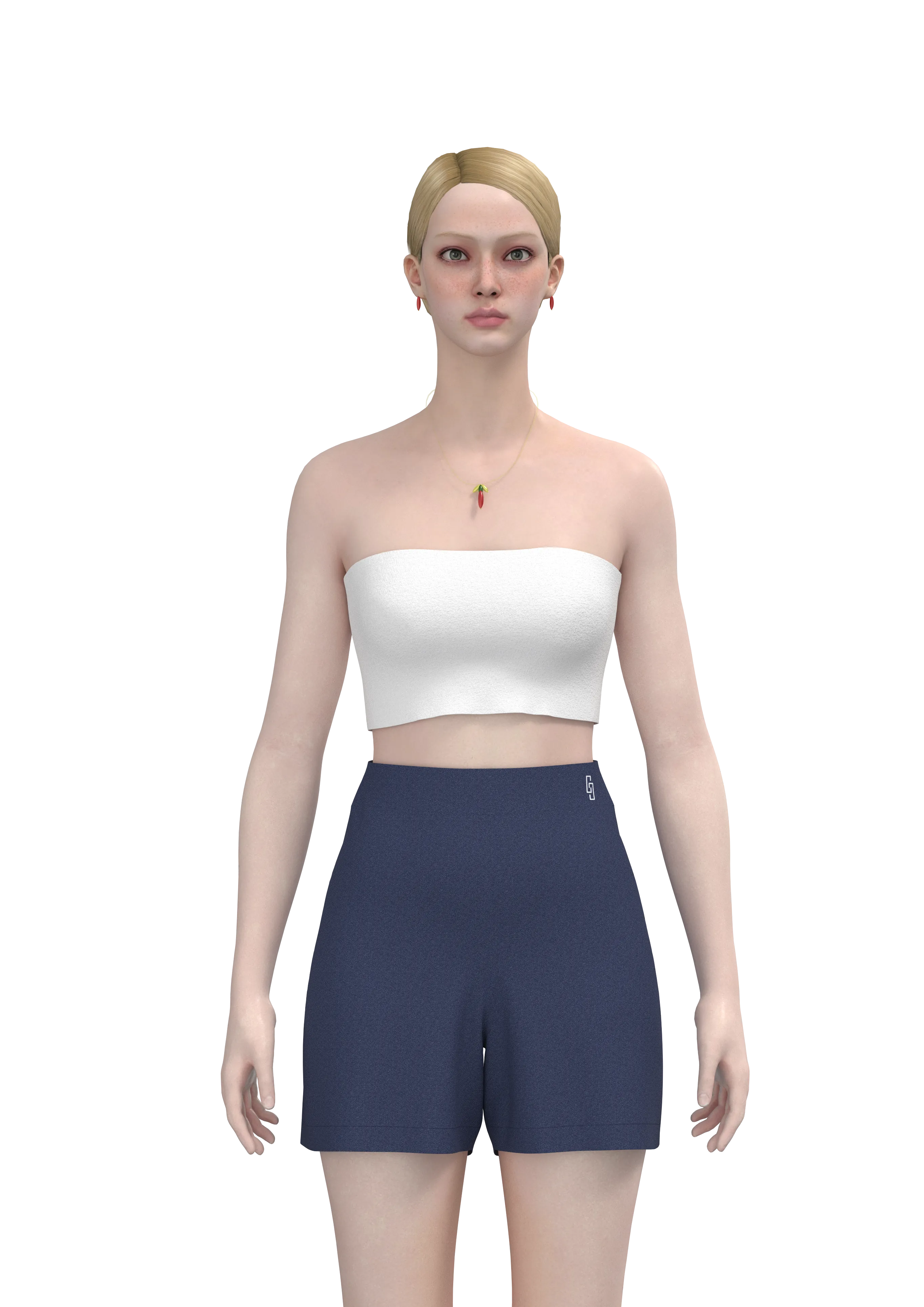 Relaxed Fit Dokuma İndigo Şort