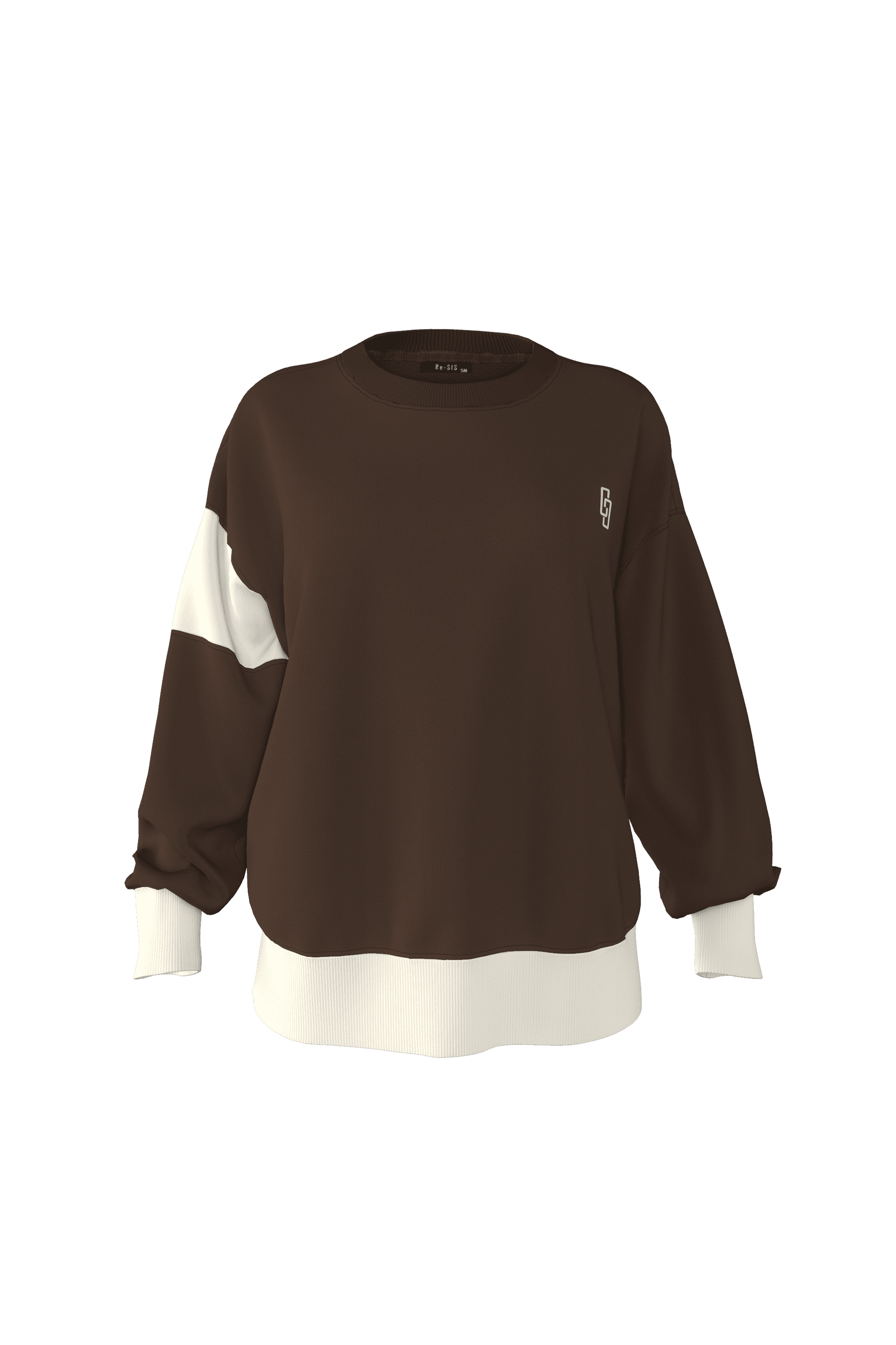 OVERSIZE PAMUKLU SWEATSHIRT KONTRAST DETAYLI