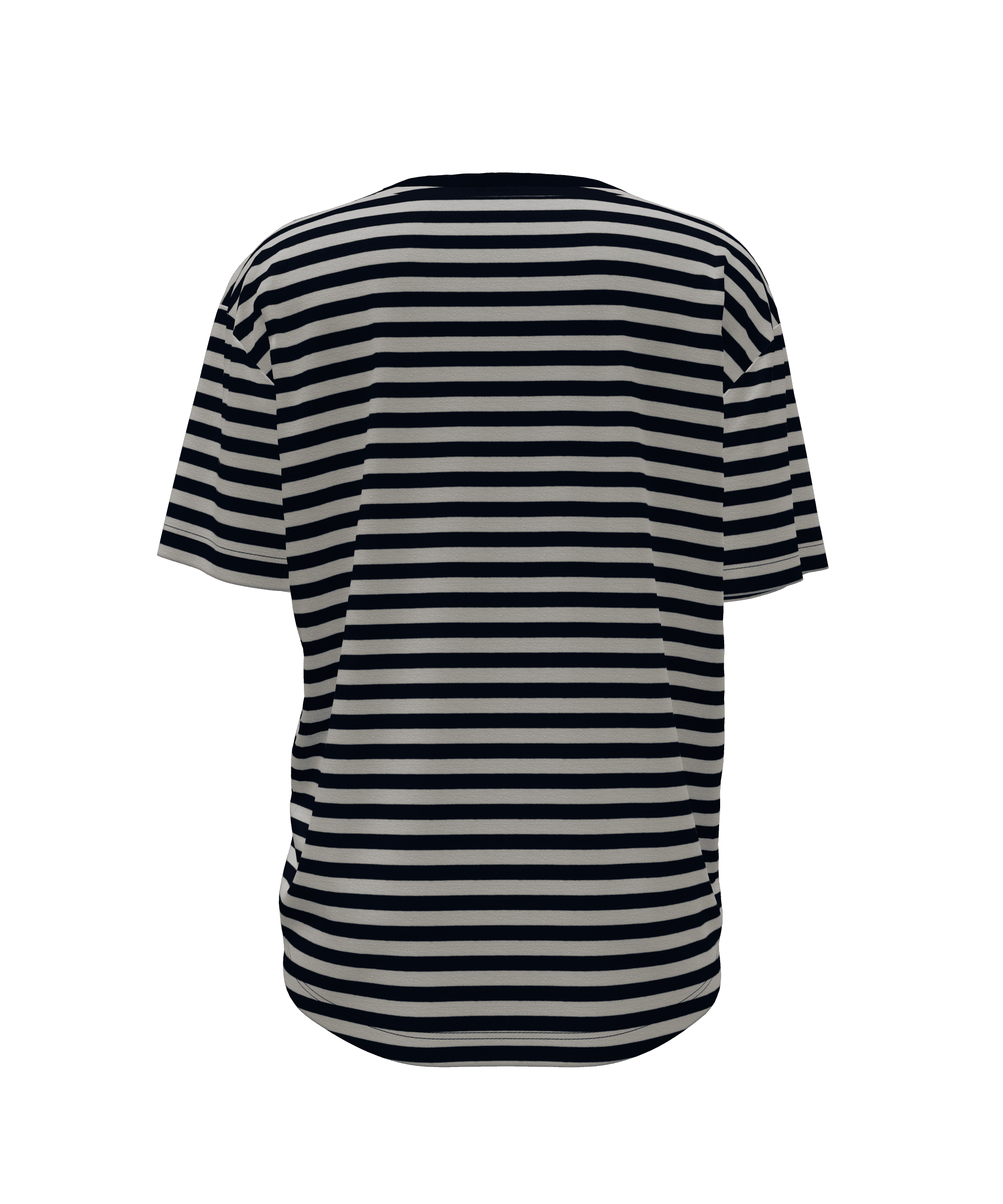 FTH 4768- Çizgili Kısa Kollu Oversize T-shirt