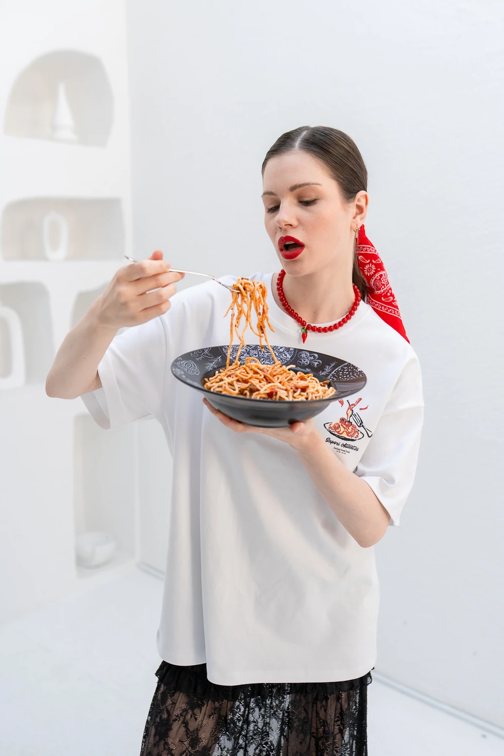 Sapori Autentici Grafikli Oversize T-shirt