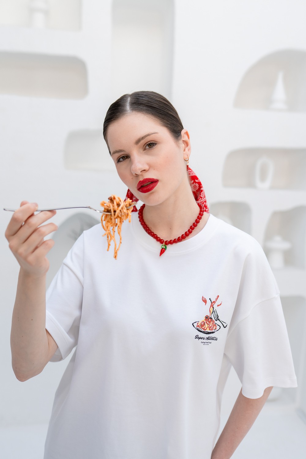 Sapori Autentici Grafikli Oversize T-shirt