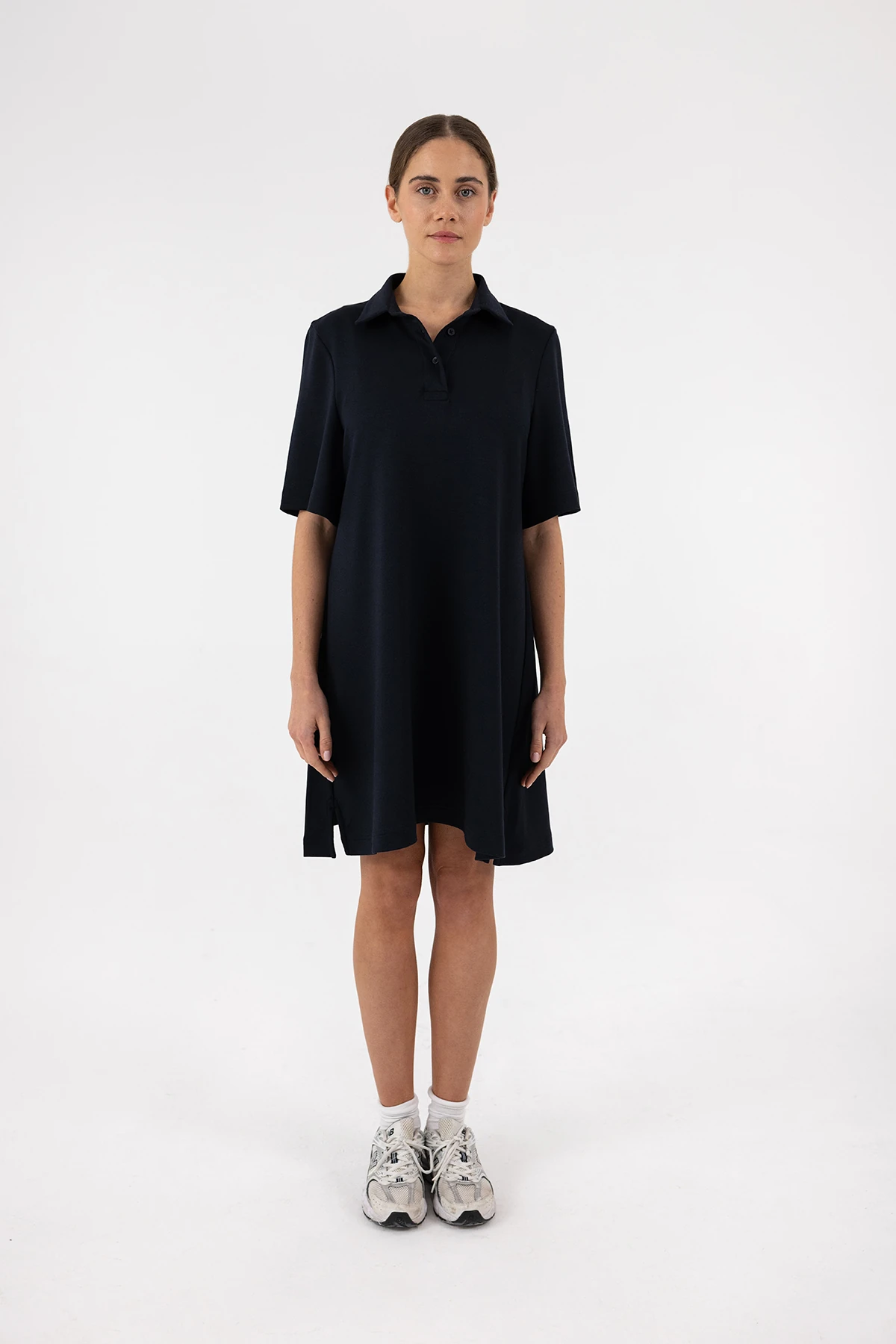 İNTERLOK OVERSIZE POLO ELBİSE