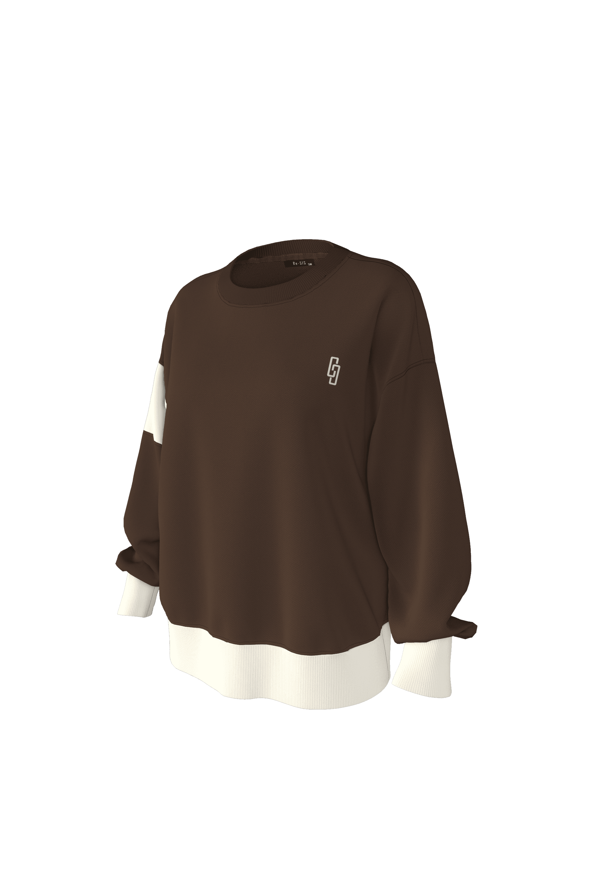 OVERSIZE PAMUKLU SWEATSHIRT KONTRAST DETAYLI