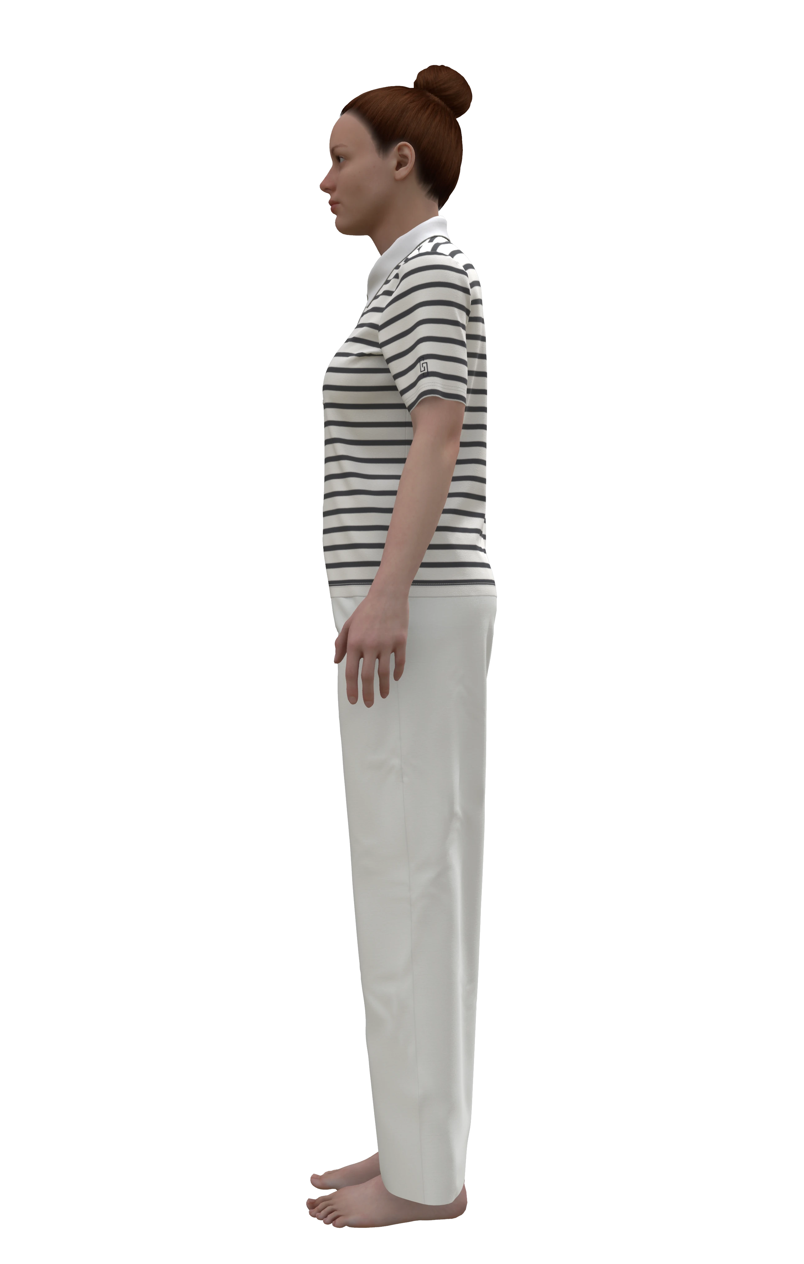 Polo Yaka Çizgili T-shirt