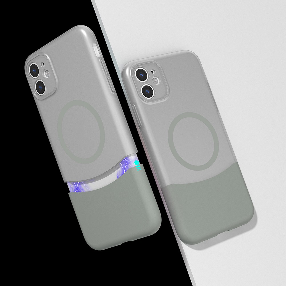 Apple iPhone 11 Kılıf M-Safe Şarj Özellikli Mıknatıslı Hatmextech Duble Kapak