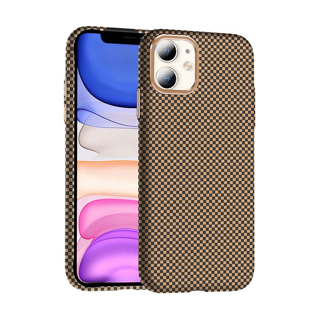 Apple iPhone 11 Kılıf M-safe Şarj Özellikli Karbon Fiber Görünümlü Hatmextech Gros Kapak