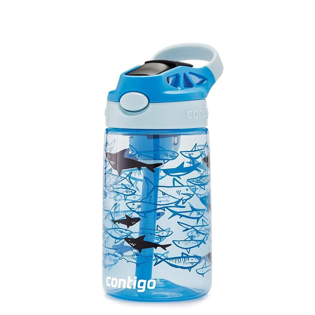 Contigo Gizmo Flip Pro Sharks Tritan Çocuk Suluğu 420ML 2127476 Açık Mavi
