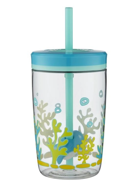 Contigo Floating Yüzen Köpek Balığı 420 ml Çocuk Suluk 1000-0772 Mavi