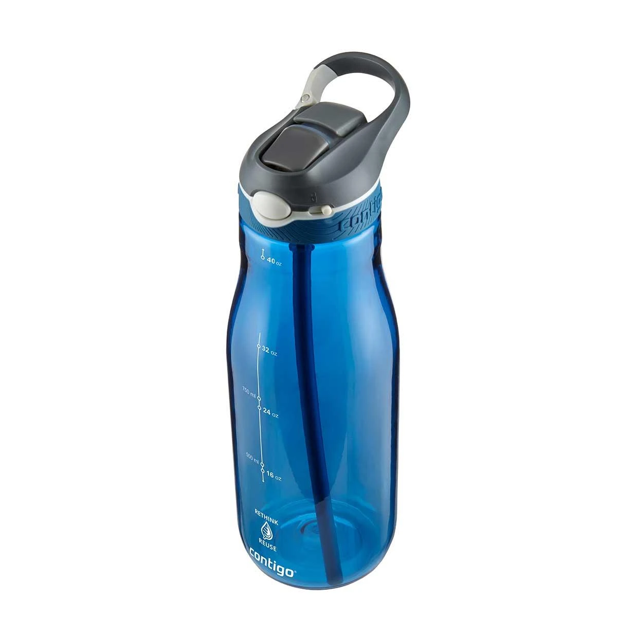 Contigo Ashland Tren Tek El Bas İç Kapaklı Su Matarası 1200ml 2197071 Mavi