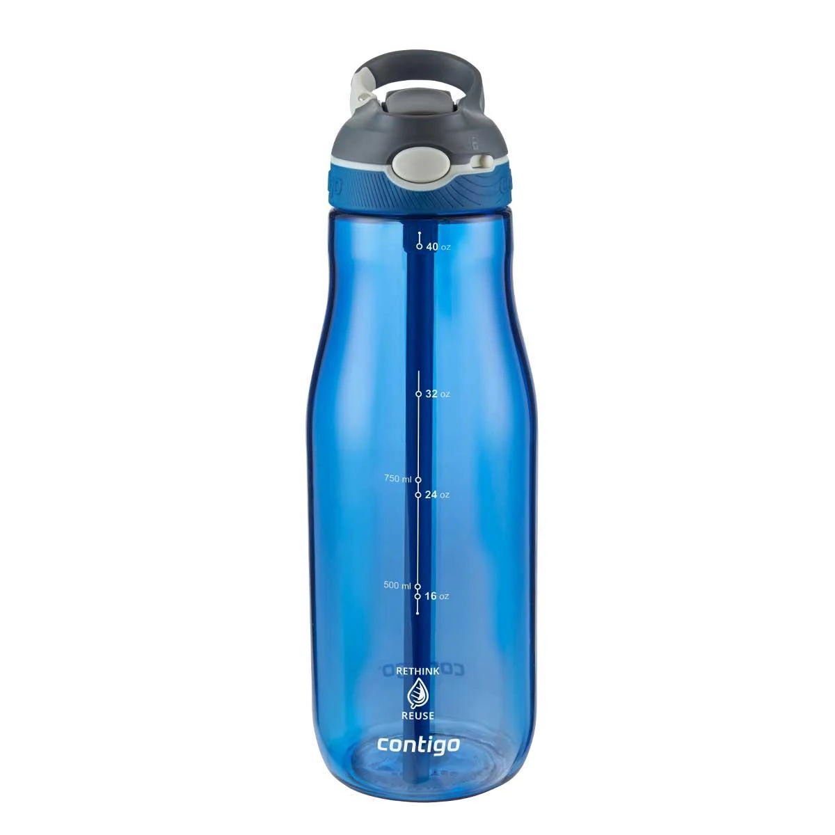 Contigo Ashland Tren Tek El Bas İç Kapaklı Su Matarası 1200ml 2197071 Mavi