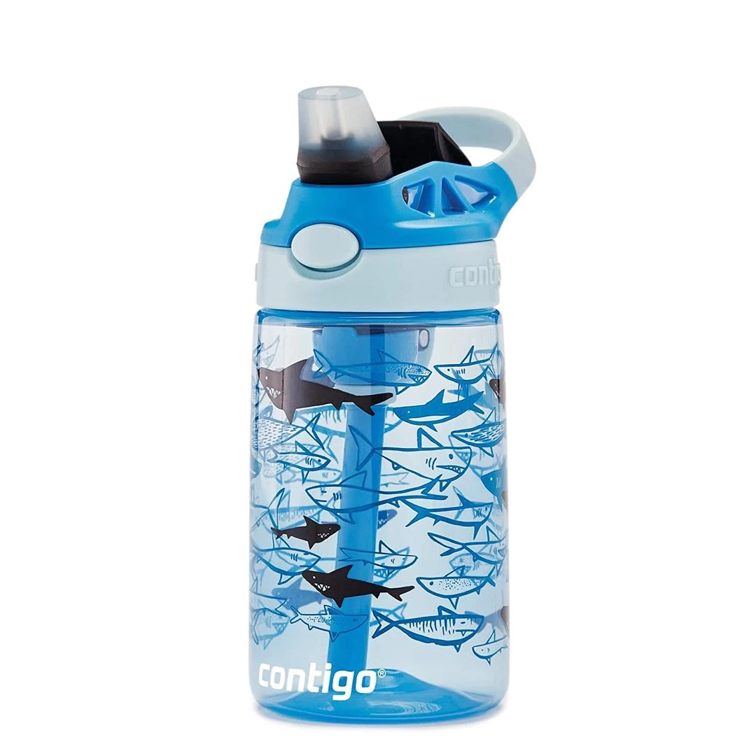 Contigo Gizmo Flip Pro Sharks Tritan Çocuk Suluğu 420ML 2127476 Açık Mavi