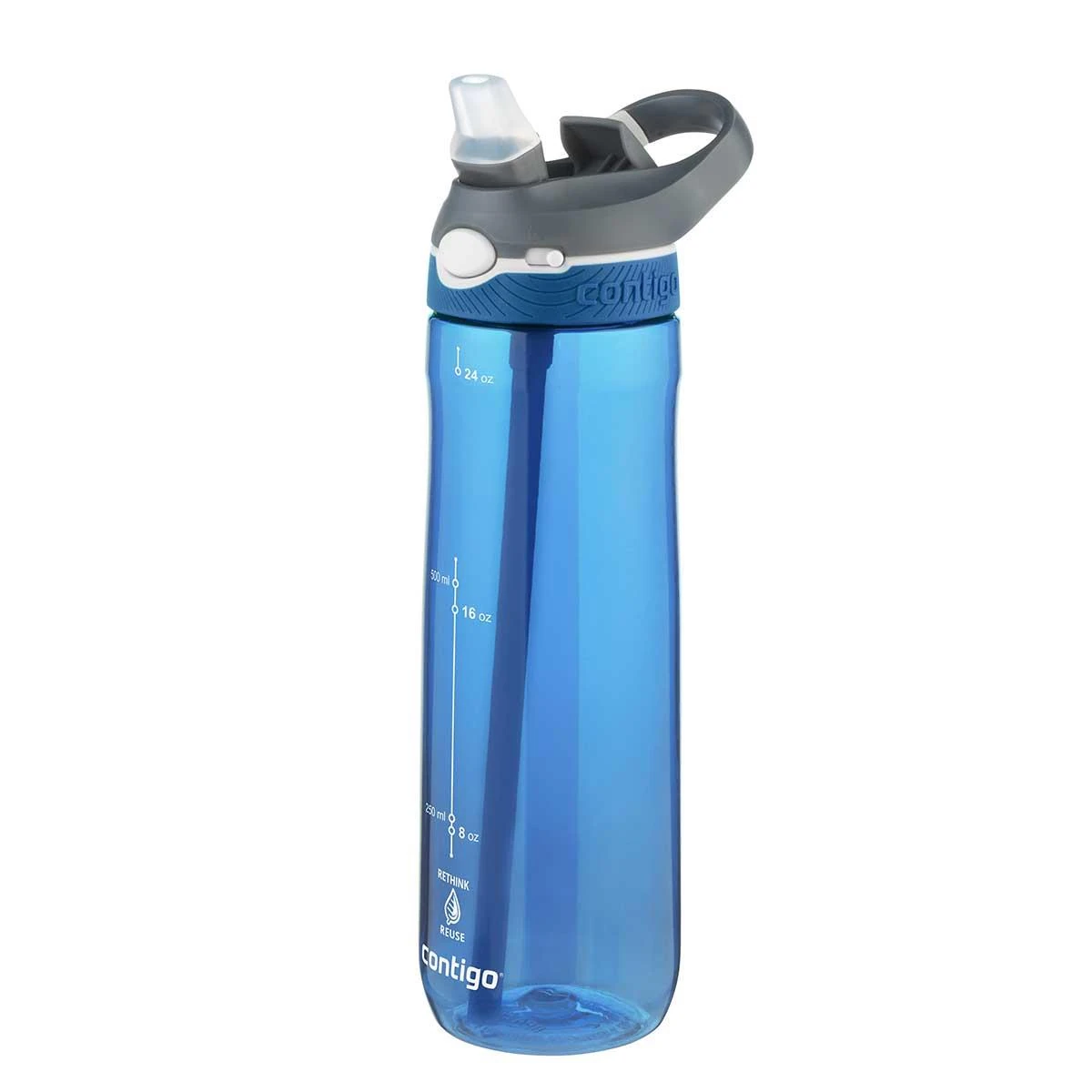 Contigo Ashland Tren Tek El Bas İç Kapaklı Su Matarası 720ml 2191379 Mavi