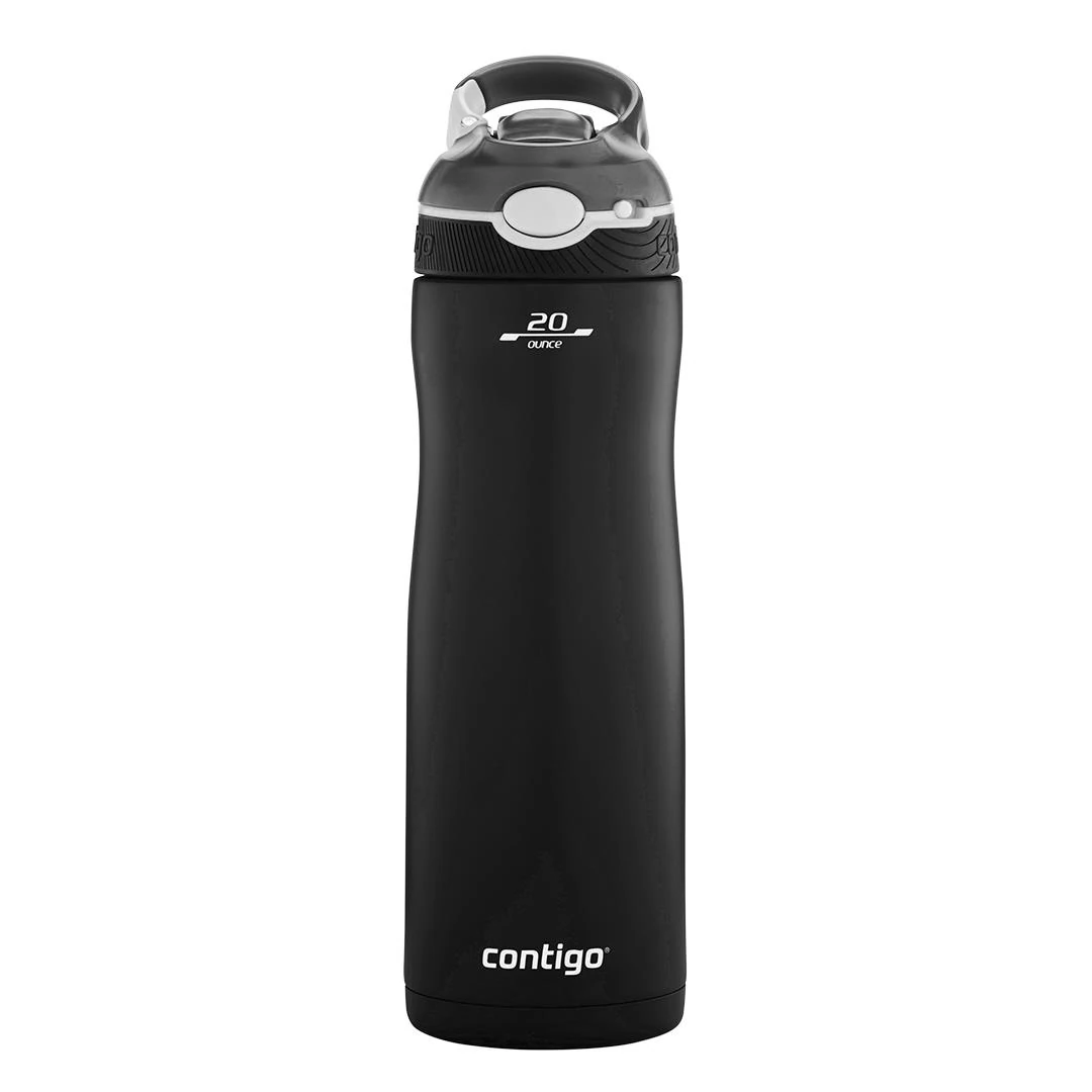 Contigo Ashland Tek El Bas İç Kilitli Su Matarası 590ml 2136778 Siyah