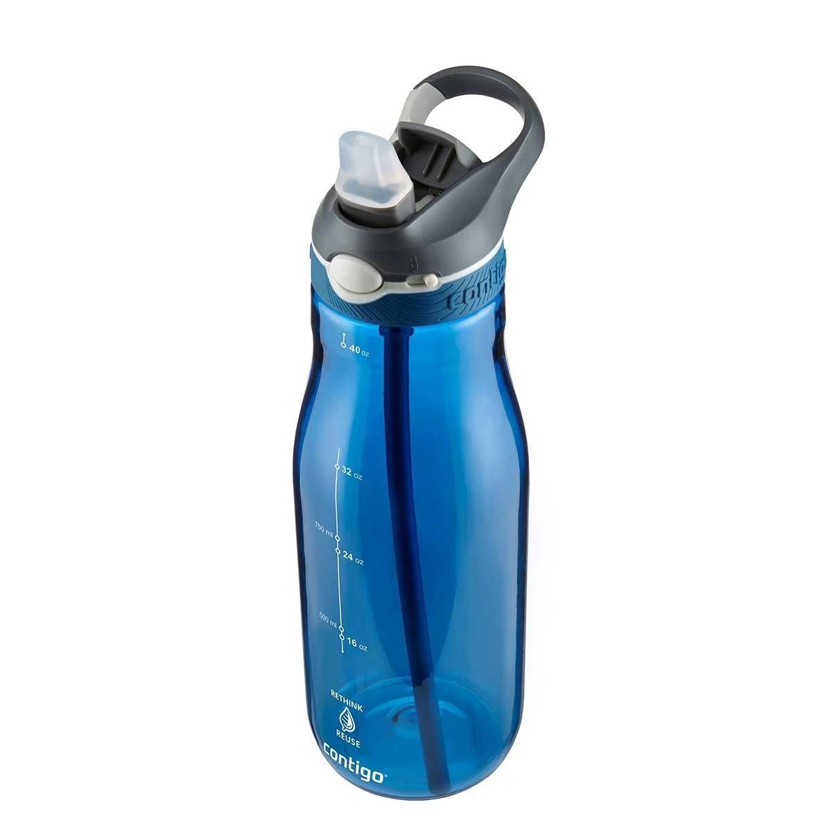 Contigo Ashland Tren Tek El Bas İç Kapaklı Su Matarası 1200ml 2197071 Mavi