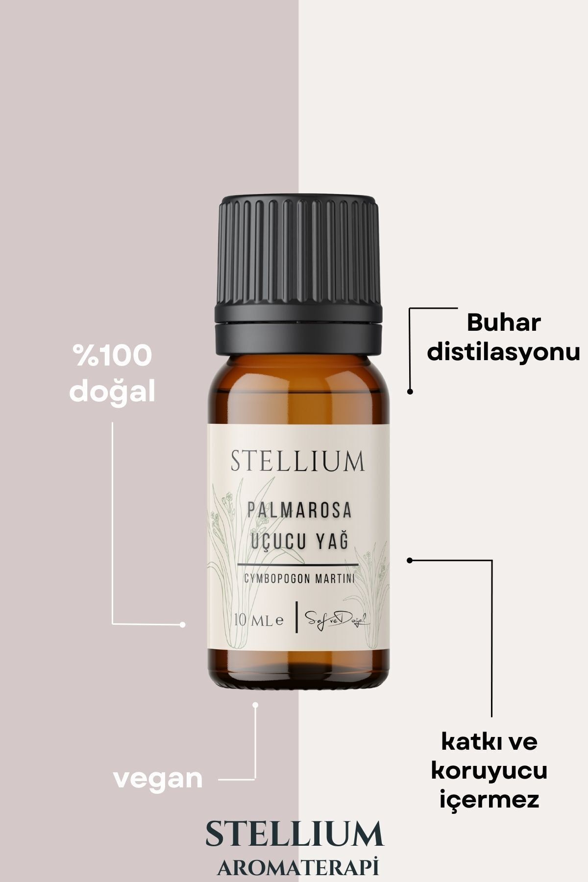 Palmarosa Uçucu Yağı Saf ve Doğal 10 ml