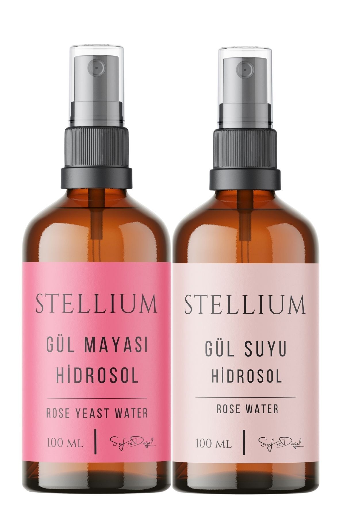 Doğal Gül Suyu + Doğal Gül Mayası Hidrosol İkili Set 100 ml + 100 ml (Rose Water)