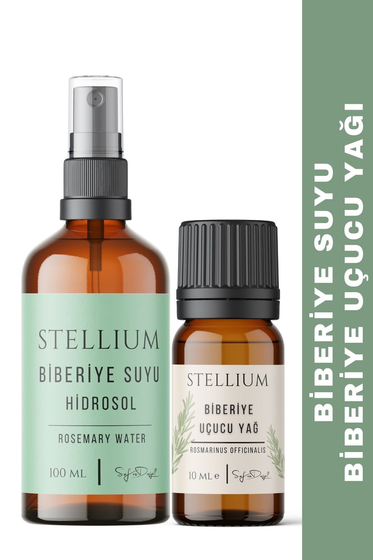Biberiye Suyu Hidrosol 100 ml ve Biberiye Uçucu Yağı Set-Saf ve Doğal
