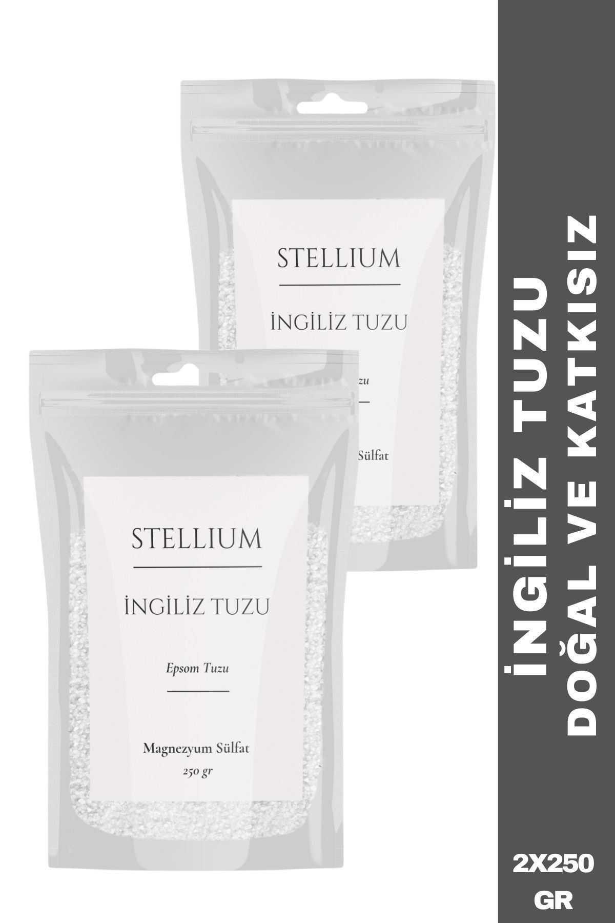 İngiliz Tuzu (Epsom Tuzu) , Magnezyum Sülfat , Katkısız 250 grX2 adet (500 gr)
