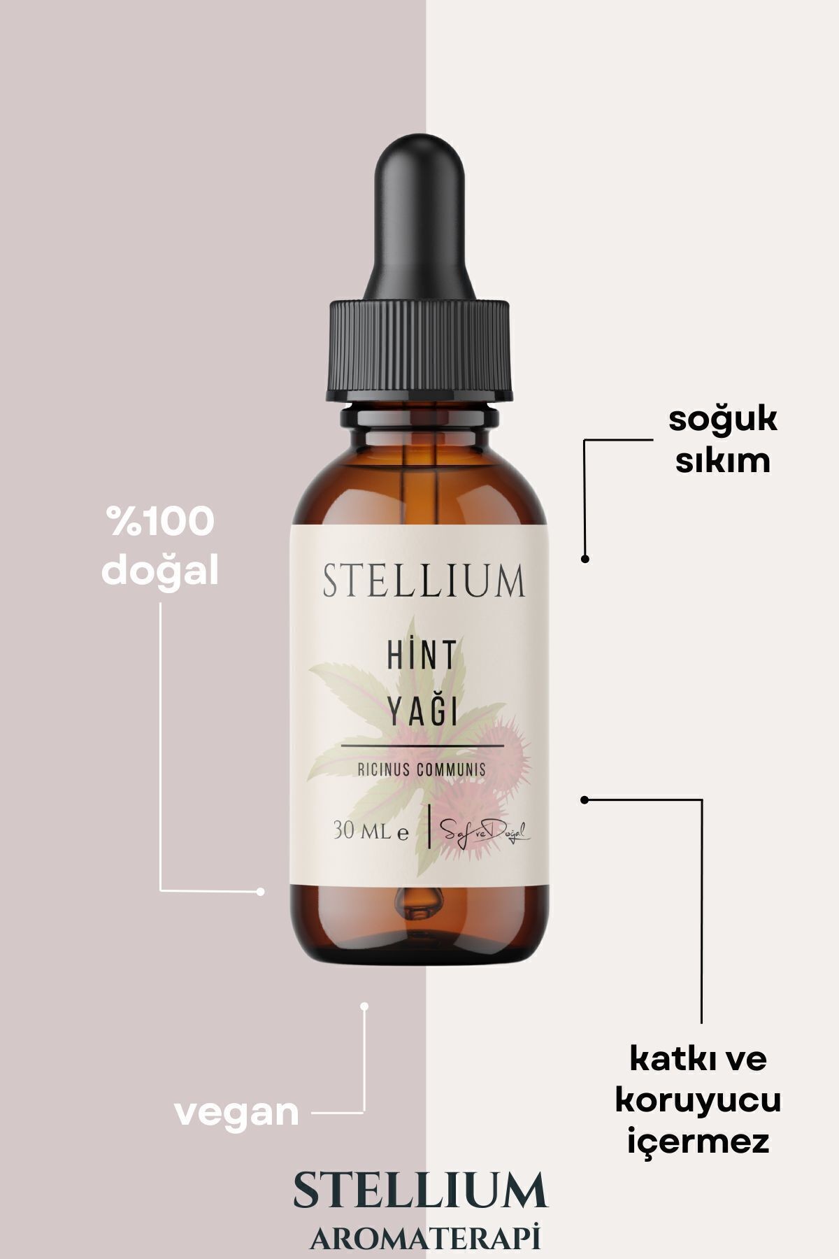  %100 Saf Hint Yağı 100 ml – Kaş, Kirpik ve Saç Bakımı için Doğal Destek