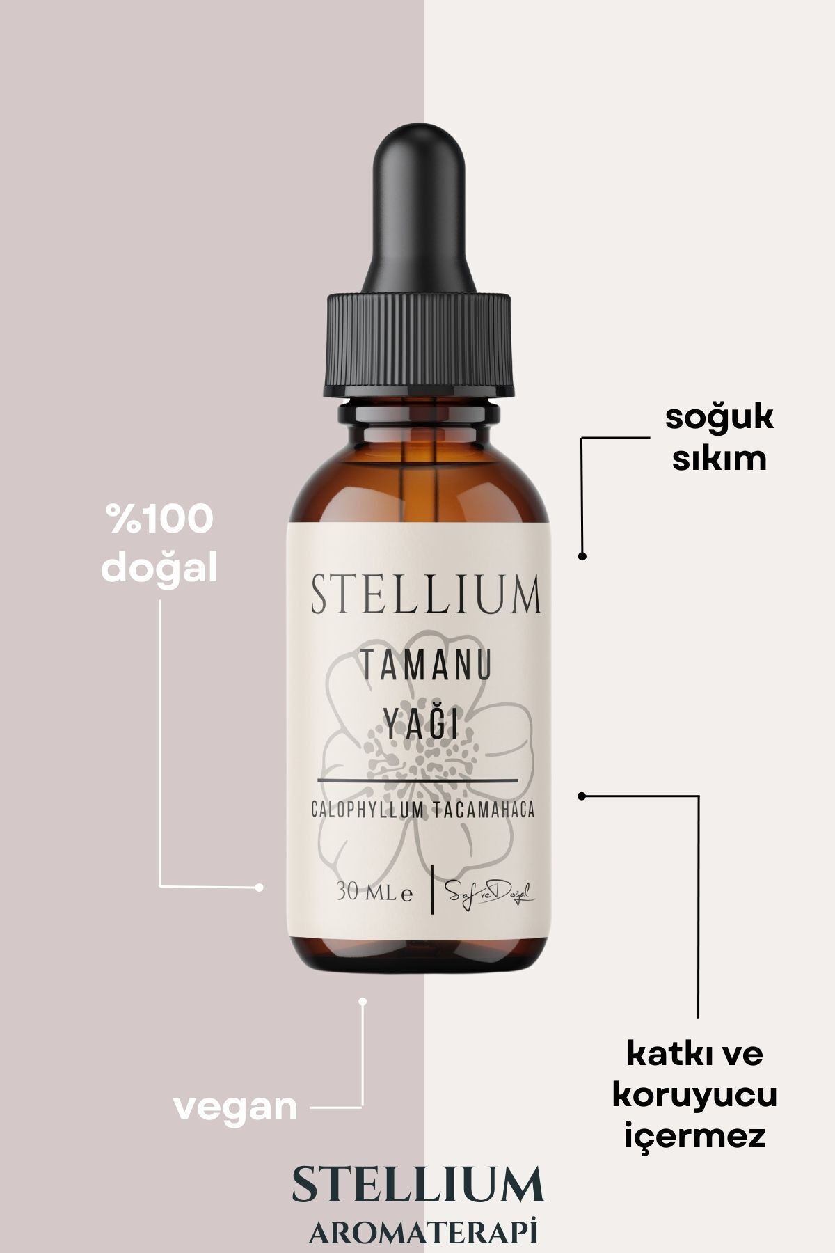 Tamanu Yağı %100 Saf ve Doğal 30 Ml- Soğuk Sıkım