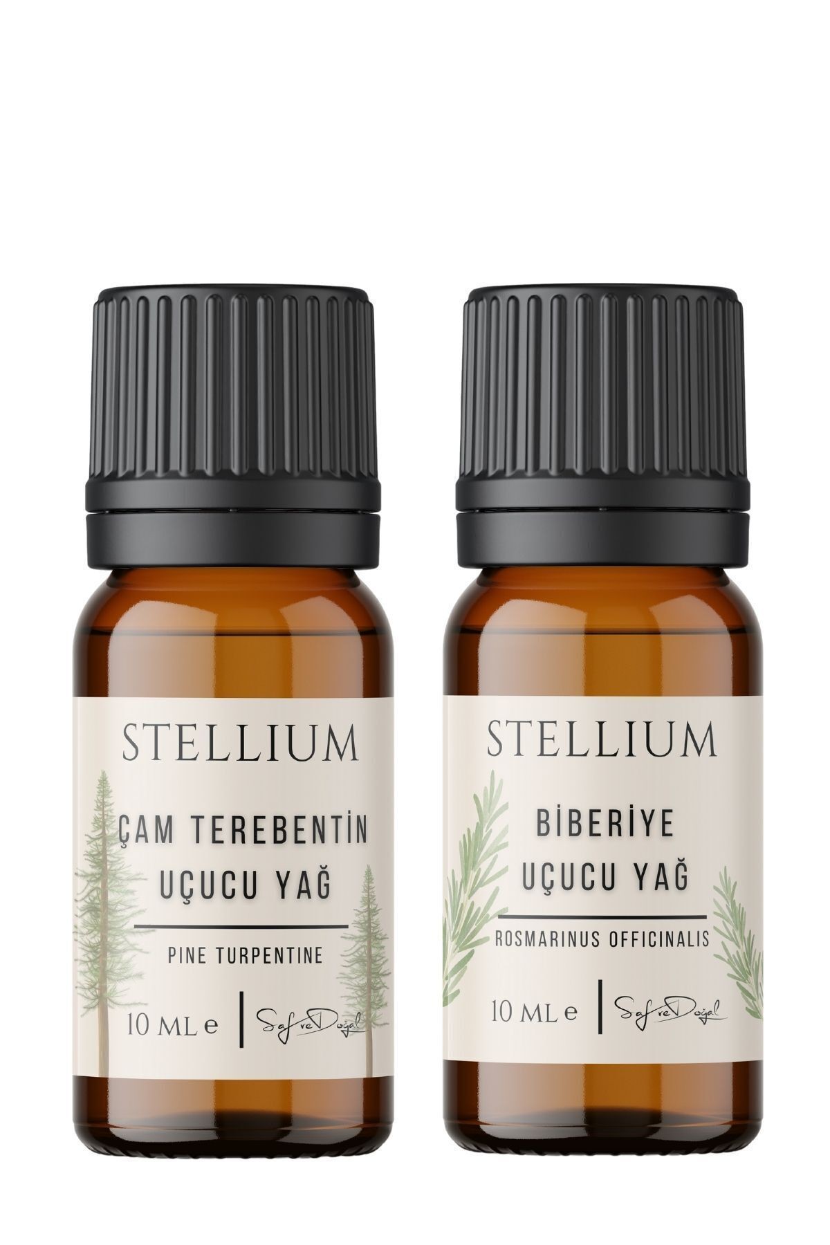 Biberiye Yağı 10 ml, Çam Terebentin Yağı 10 ml %100 Doğal 2'li Set