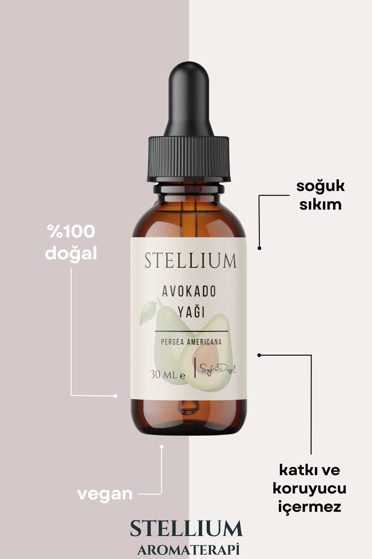 Avokado Yağı 30 ml Soğuk Sıkım (%100 Doğal)-Avocado Oil