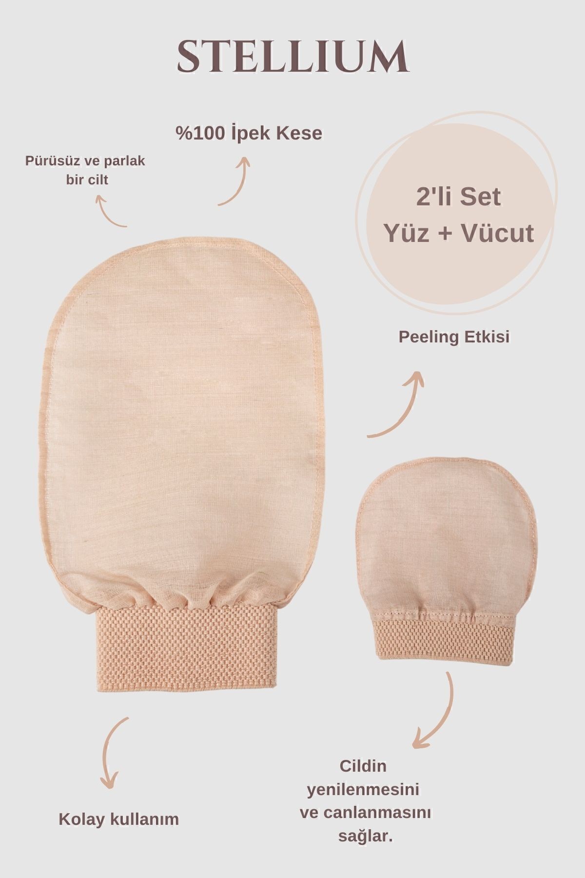 %100 Ipek Kese Peeling Etkili Doğal Ipek Eldiven Kese Vücut Ve Yüz Banyo Ve Hamam Kesesi