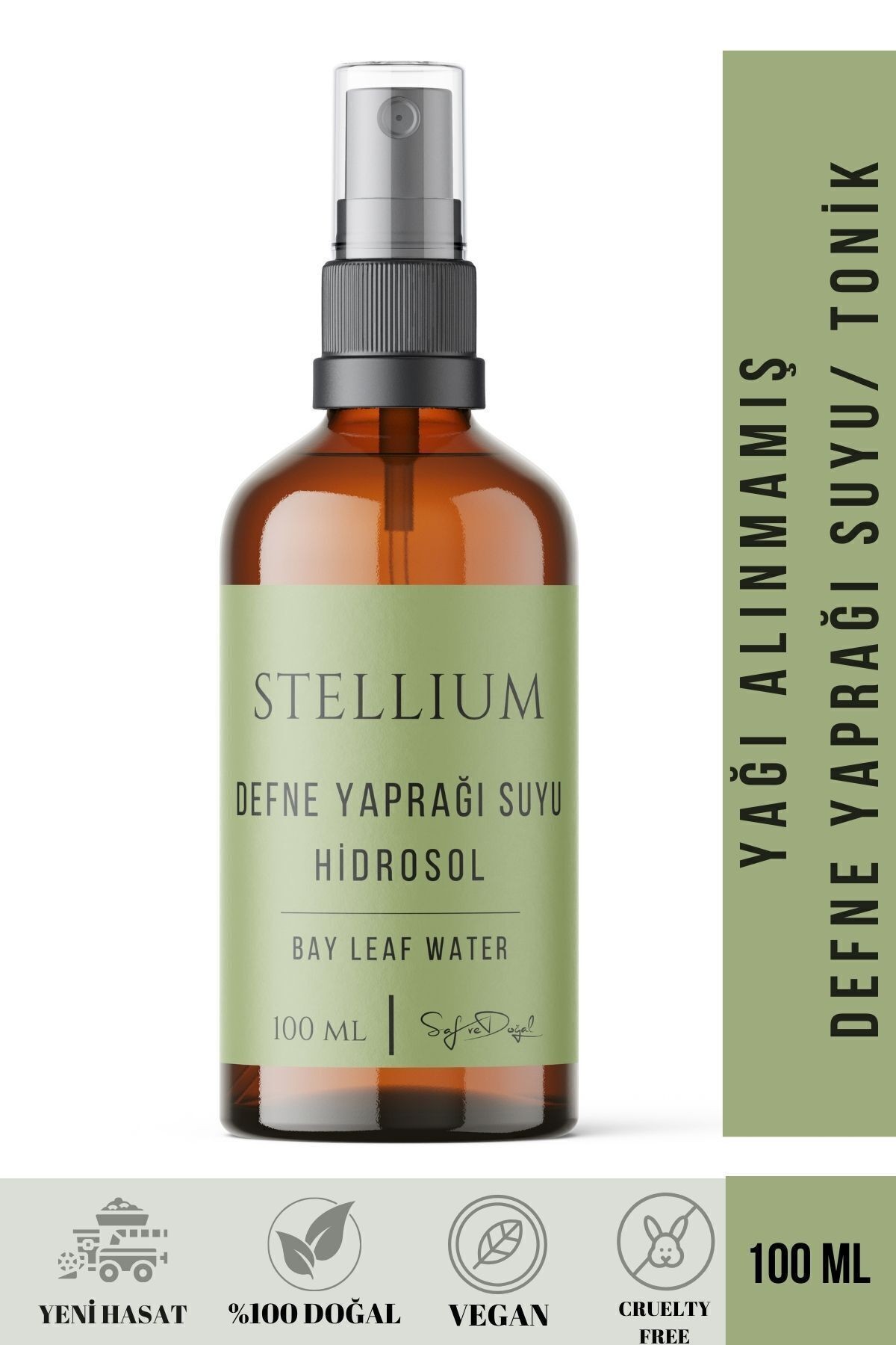 Defne Yaprağı Suyu Hidrosol (%100 Doğal,yağı Alınmamış) Tonik 100 Ml