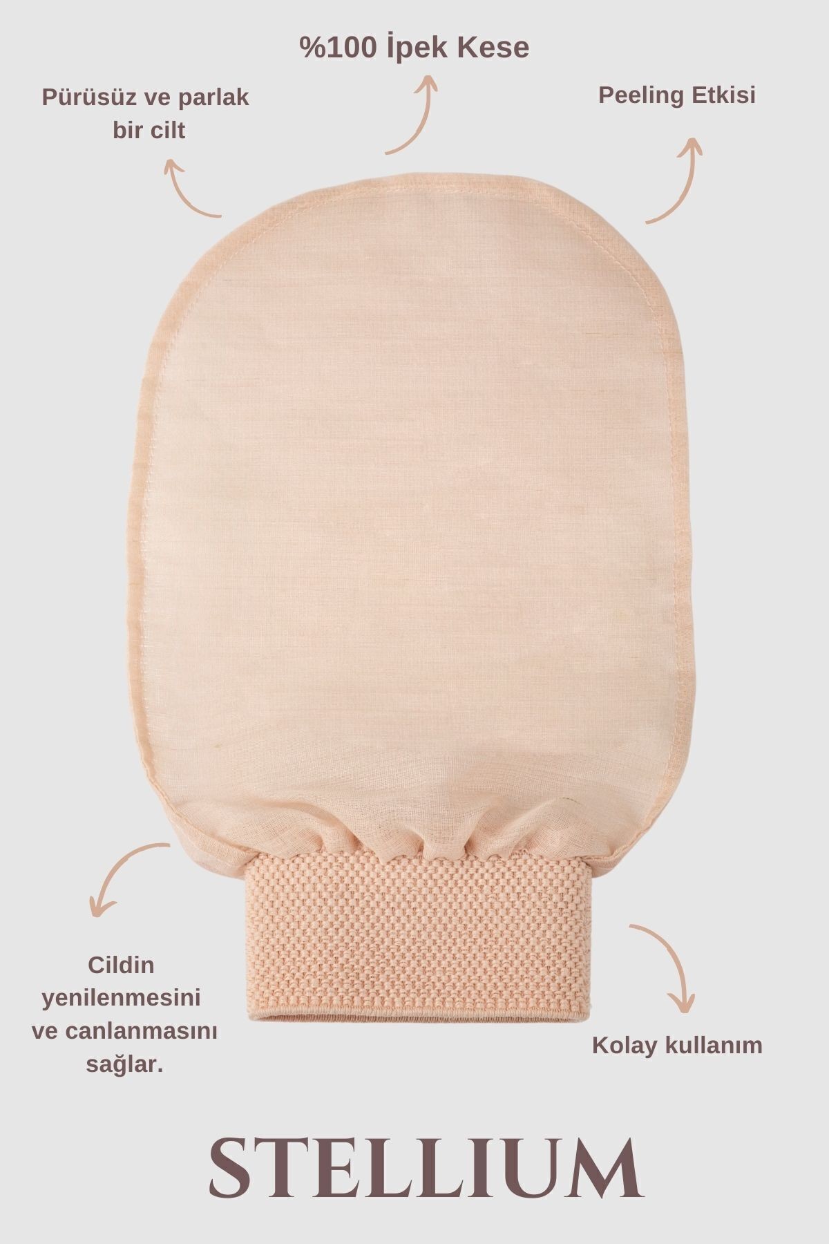 %100 Ipek Kese Ham Koza Ipeği Banyo Peeling Etkili Doğal Banyo Hamam Kesesi