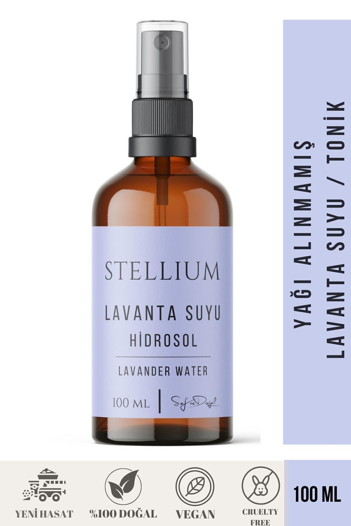 Lavanta Suyu Hidrosol (%100 DOĞAL,YAĞI ALINMAMIŞ) 100 Ml- Uyku Spreyi