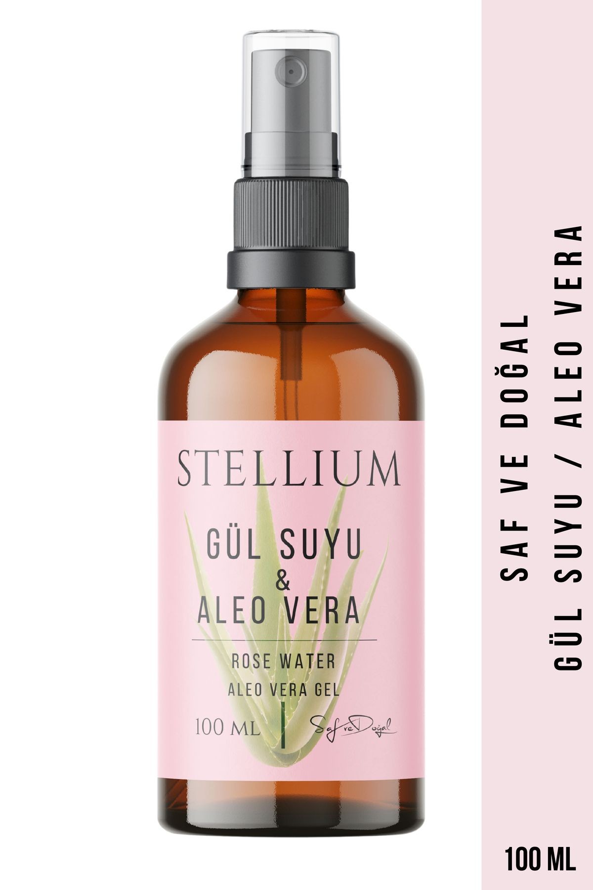 Saf Ve Doğal Aleo Vera Özlü Gül Suyu Hidrosol 100 ml
