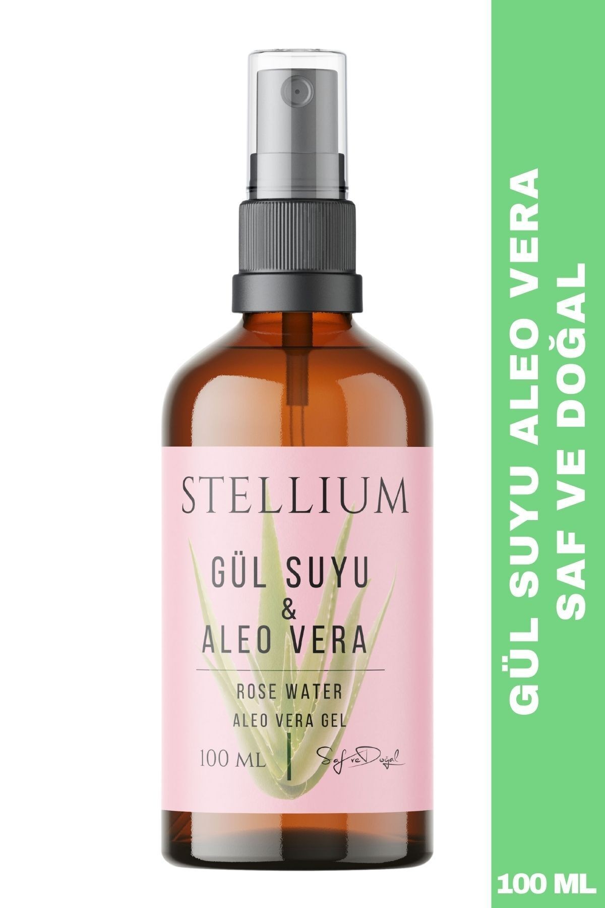 Saf Ve Doğal Aleo Vera Özlü Gül Suyu Hidrosol 100 ml