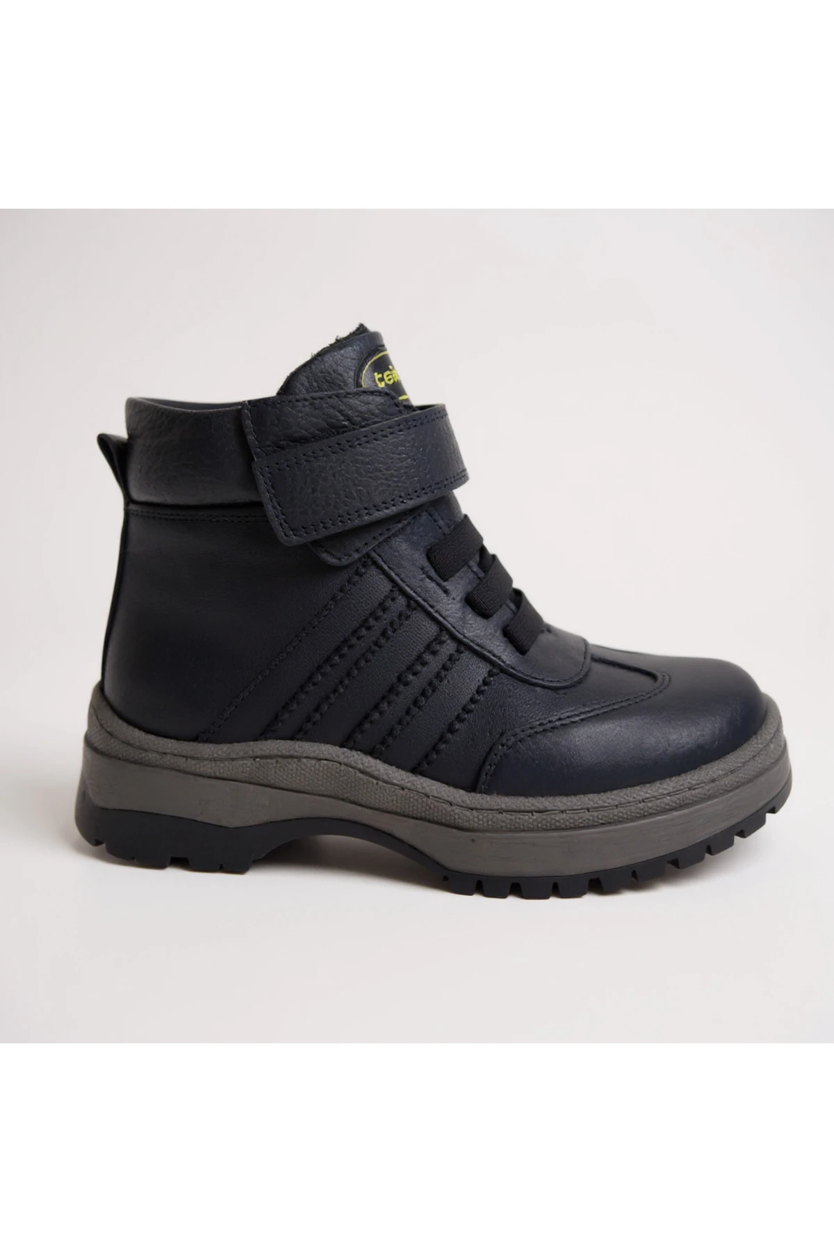 Lacivert Hakiki Deri Ortopedik Çocuk Botu