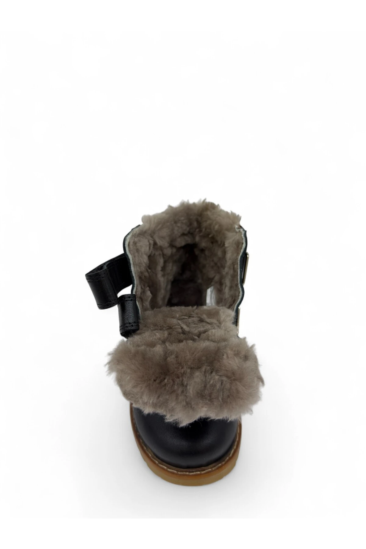 Hakiki Deri Gerçek Kürklü Unisex Çocuk Bot